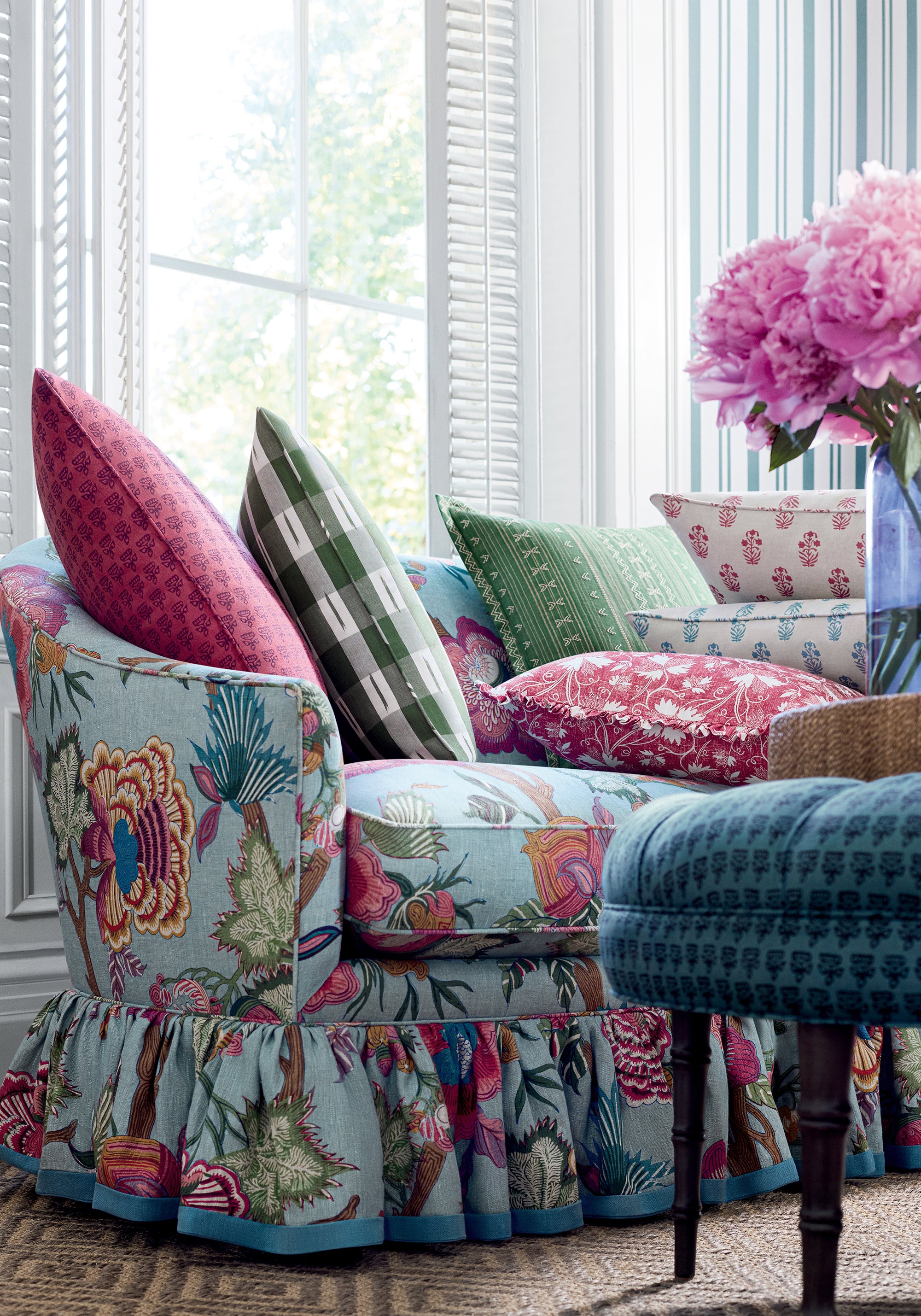 Thibaut Indienne Maggie Stripe Behang T36457 - sfeerbeeld
