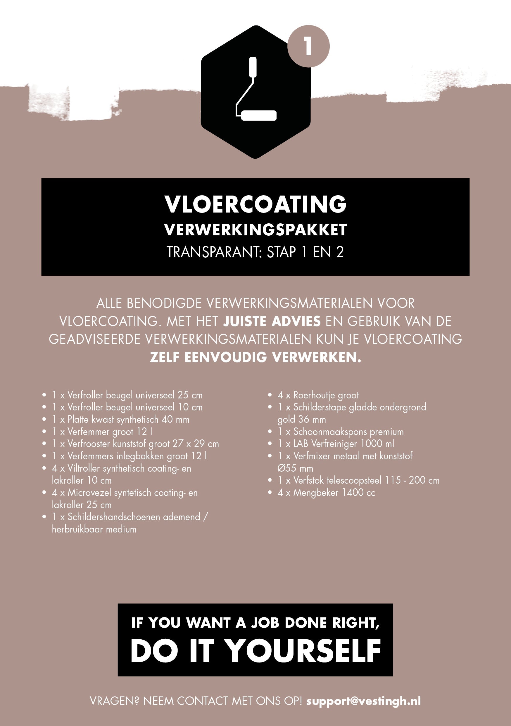 Vloercoating verwerkingspakket