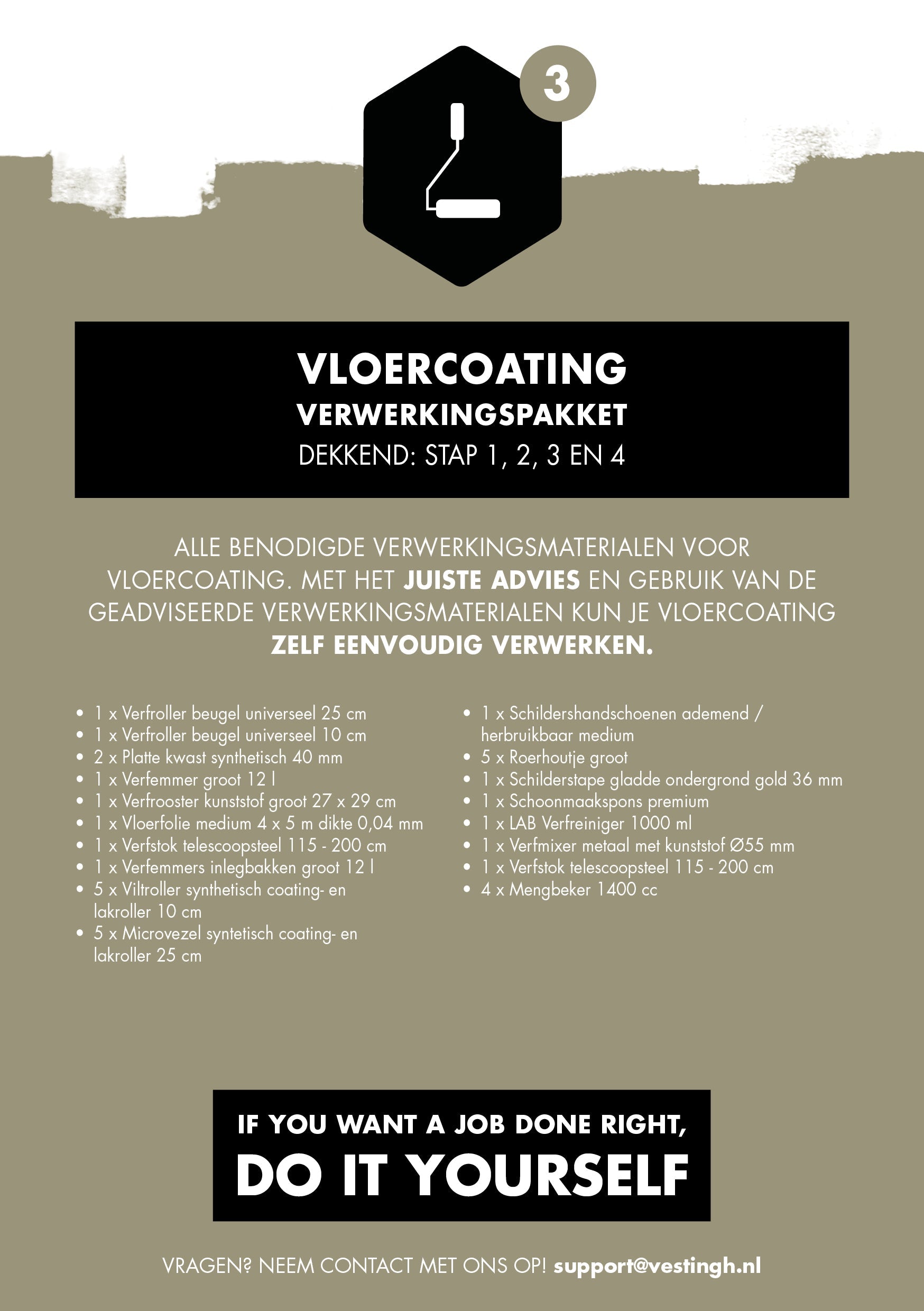Vloercoating verwerkingspakket