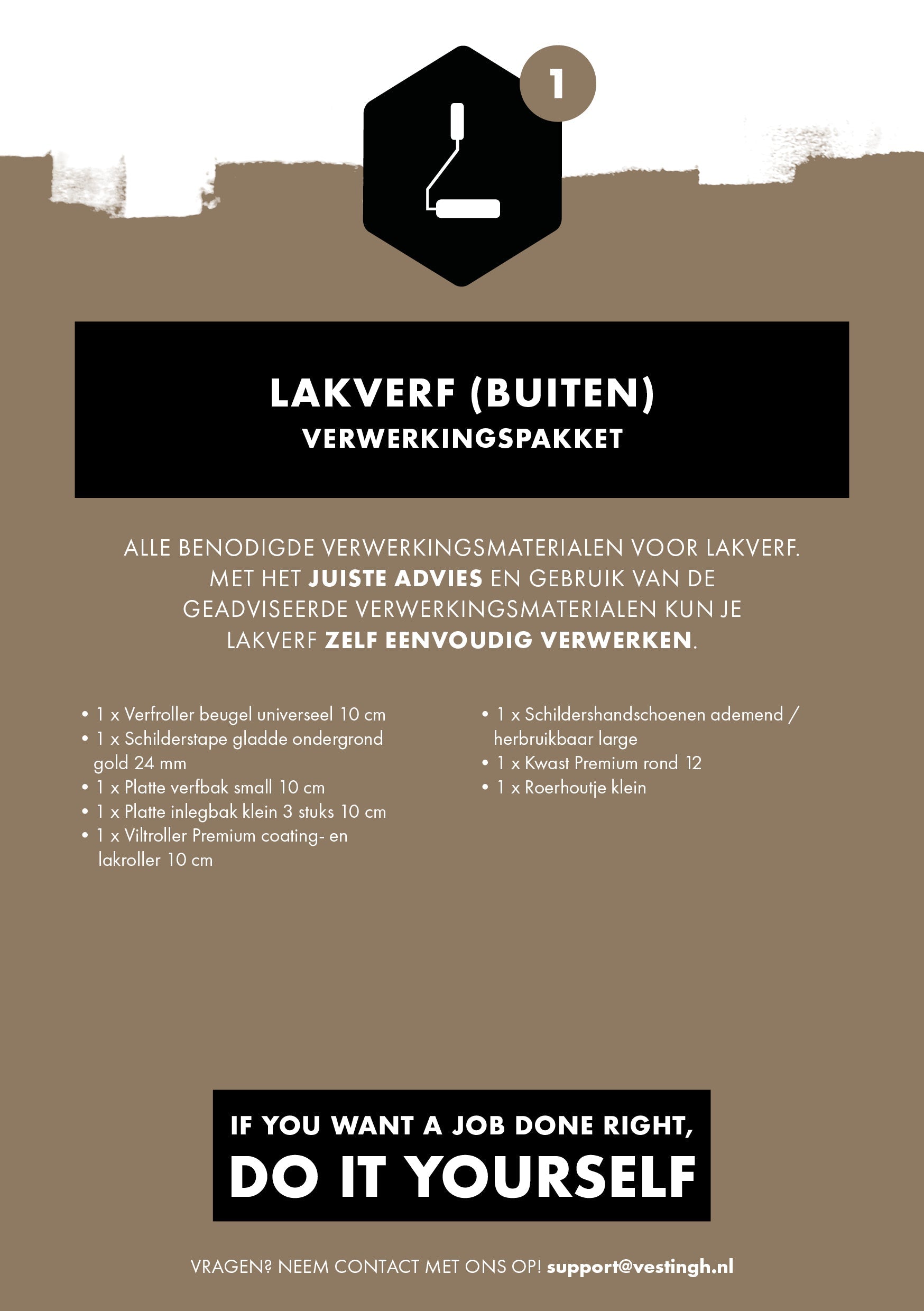 lakverf (exterior) verwerkingspakket