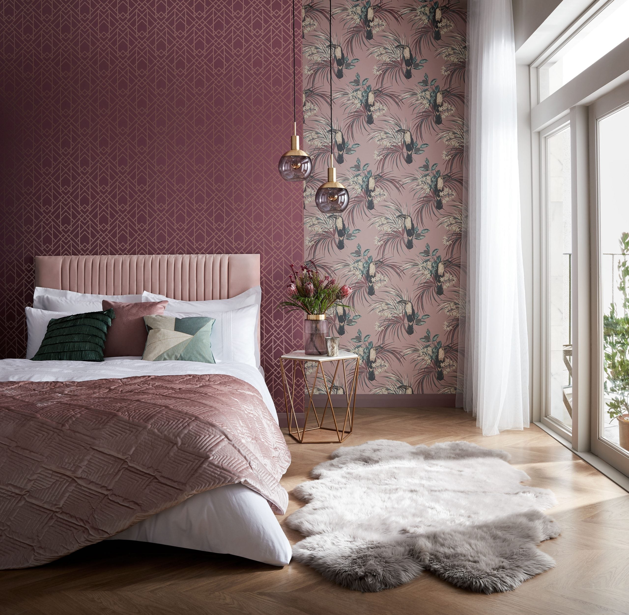 1838 Wallcoverings Metro Cassis Behang 1907-140-02 - Purple