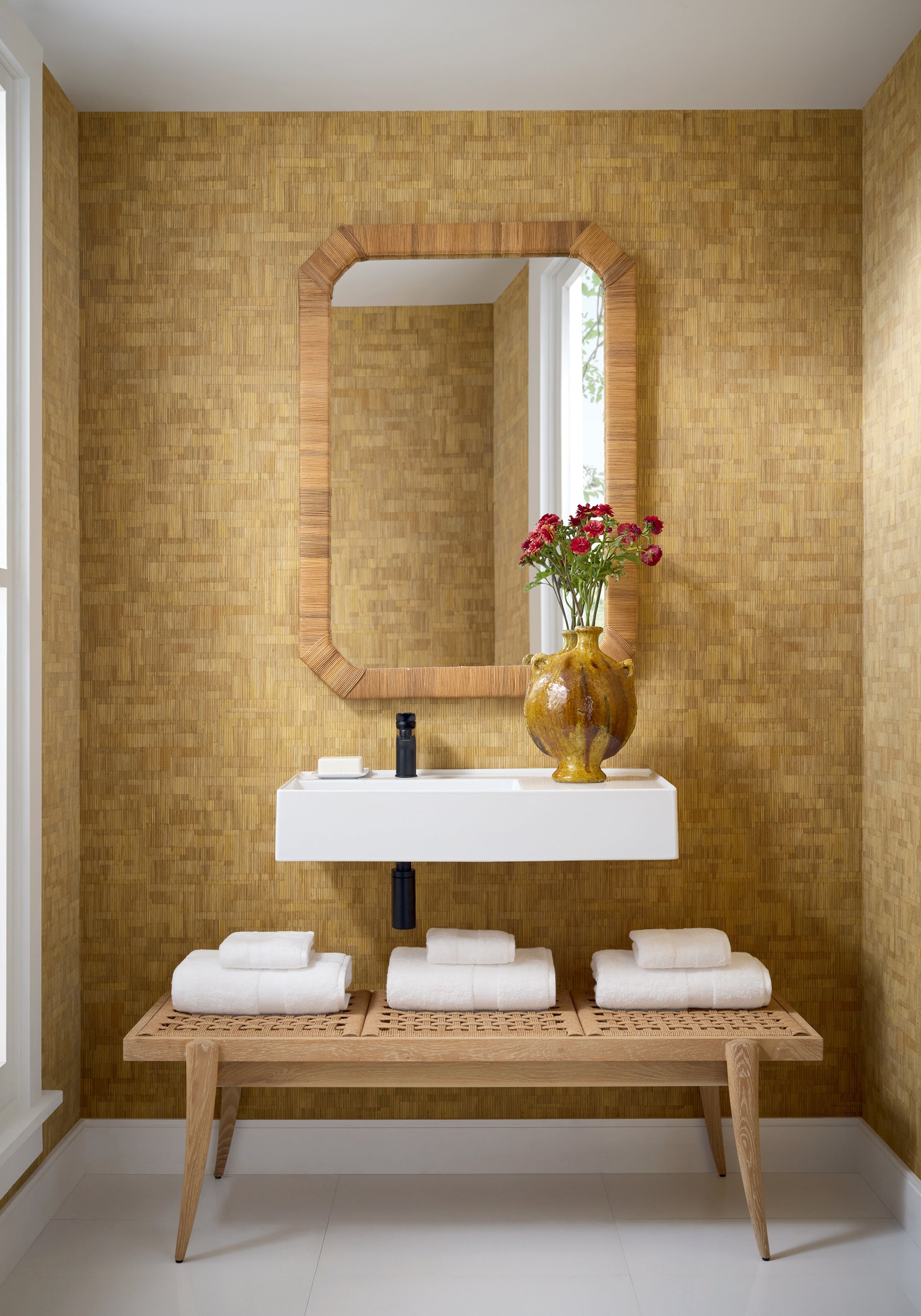 Thibaut Modern Resource 4 Bamboo Mosaic Behang T41022 - sfeerbeeld