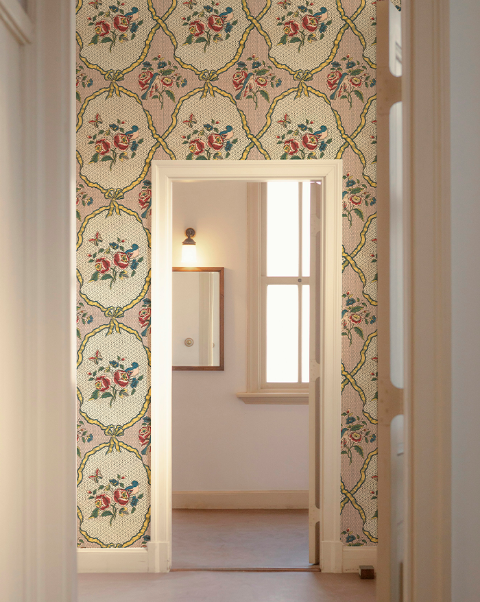 Antoinette Poisson Rubans & Oiseaux Behang Rouleau 54A
