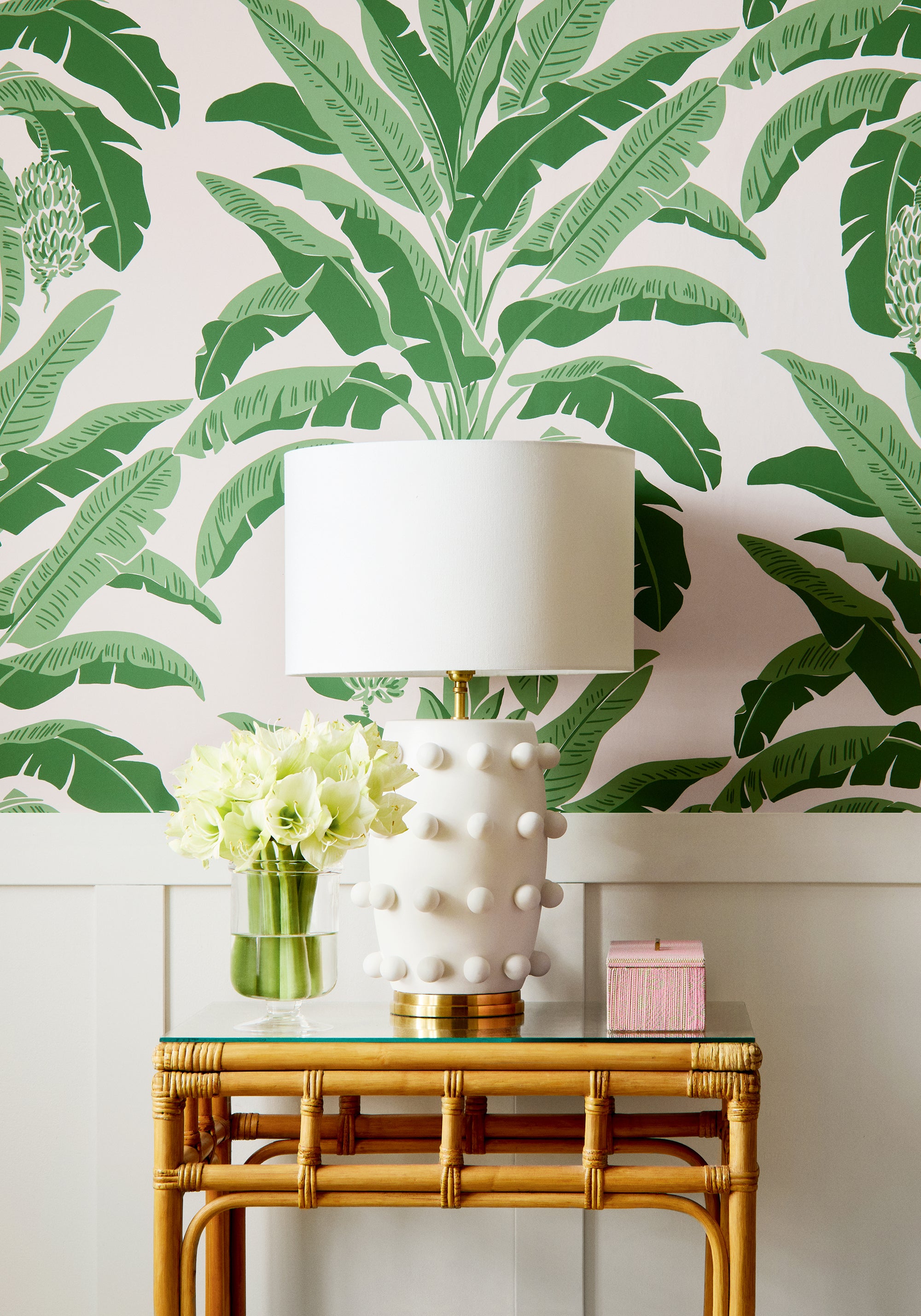 Thibaut Palm Grove Banana Tree Behang T13917 - sfeerbeeld