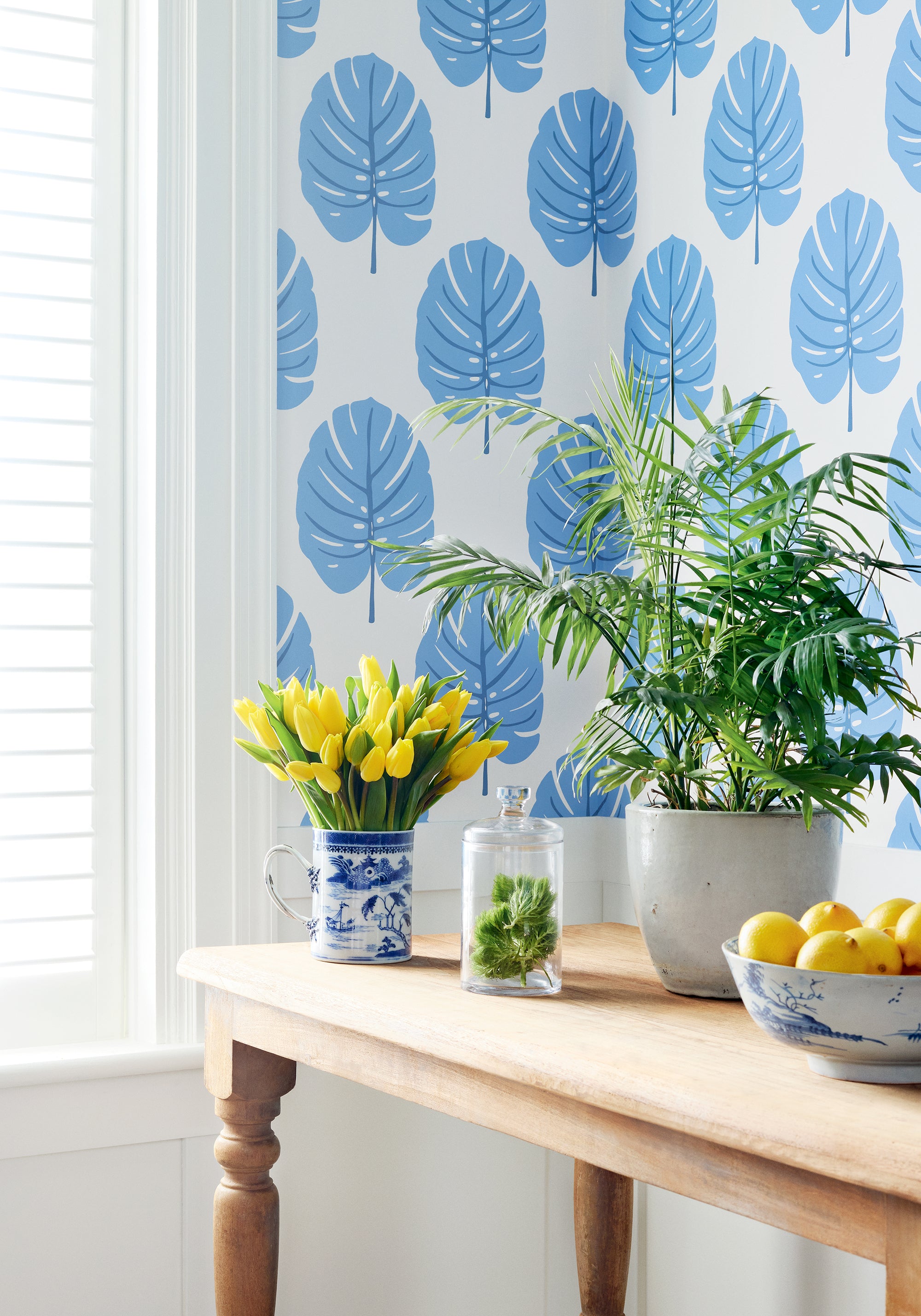 Thibaut Palm Grove Monstera Behang T13953 - sfeerbeeld