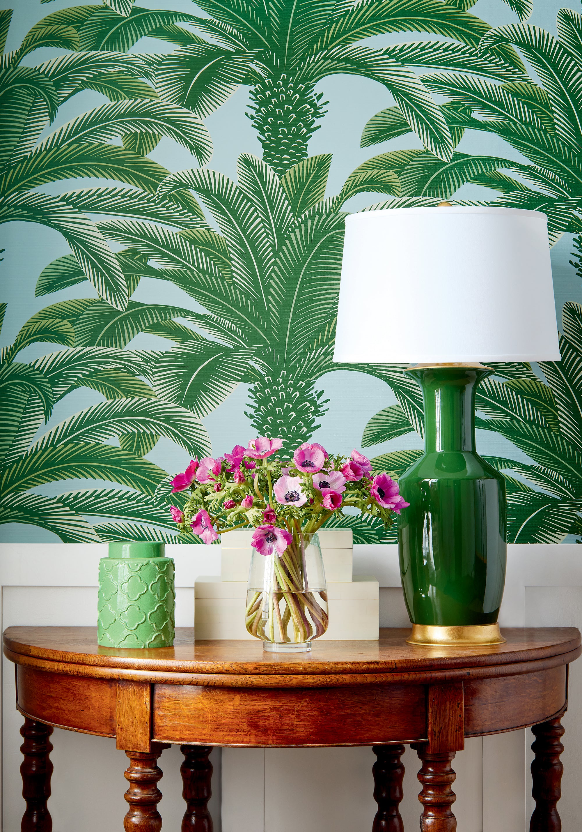 Thibaut Palm Grove Queen Palm Behang T13908 - sfeerbeeld