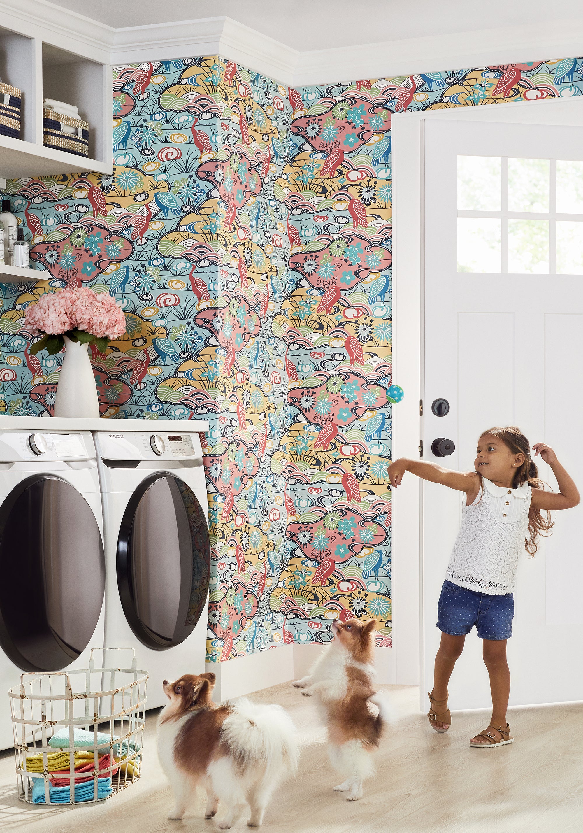 Thibaut Pavilion Heron Stream Behang T13331 - sfeerbeeld