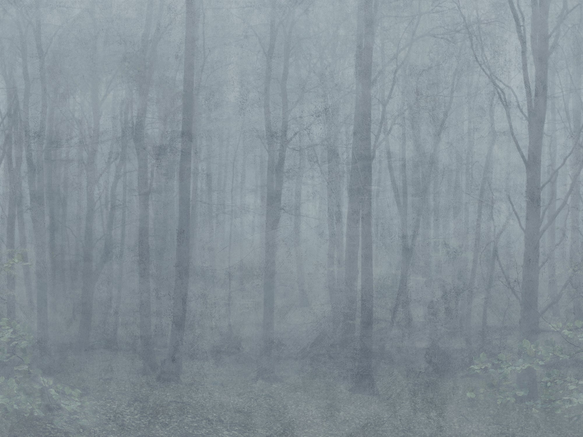 Sandberg Skog Behang S10106 - Misty Blue