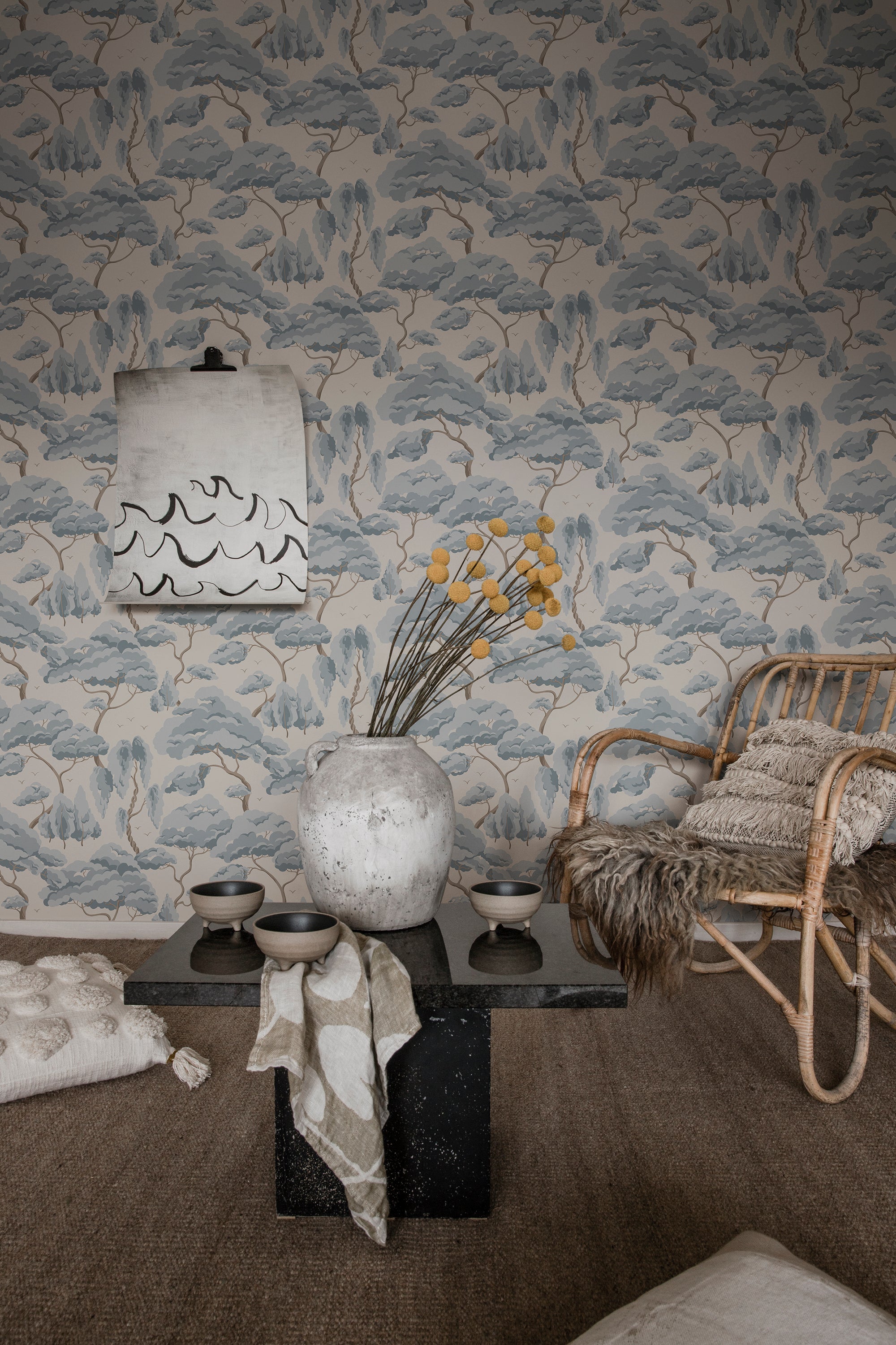 Sandberg Kristoffer Behang S10125 - Misty Blue