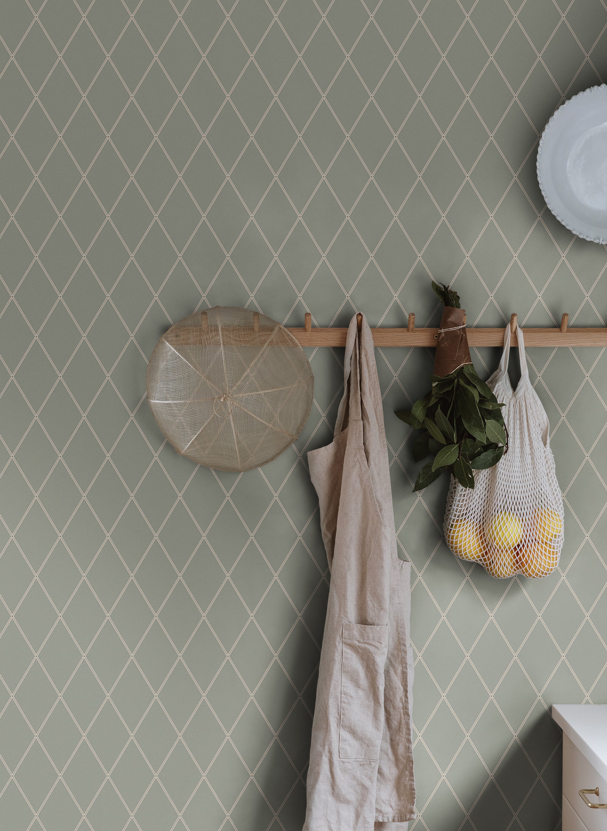 Sandberg Gabriel. Sage Green Behang S10194 -