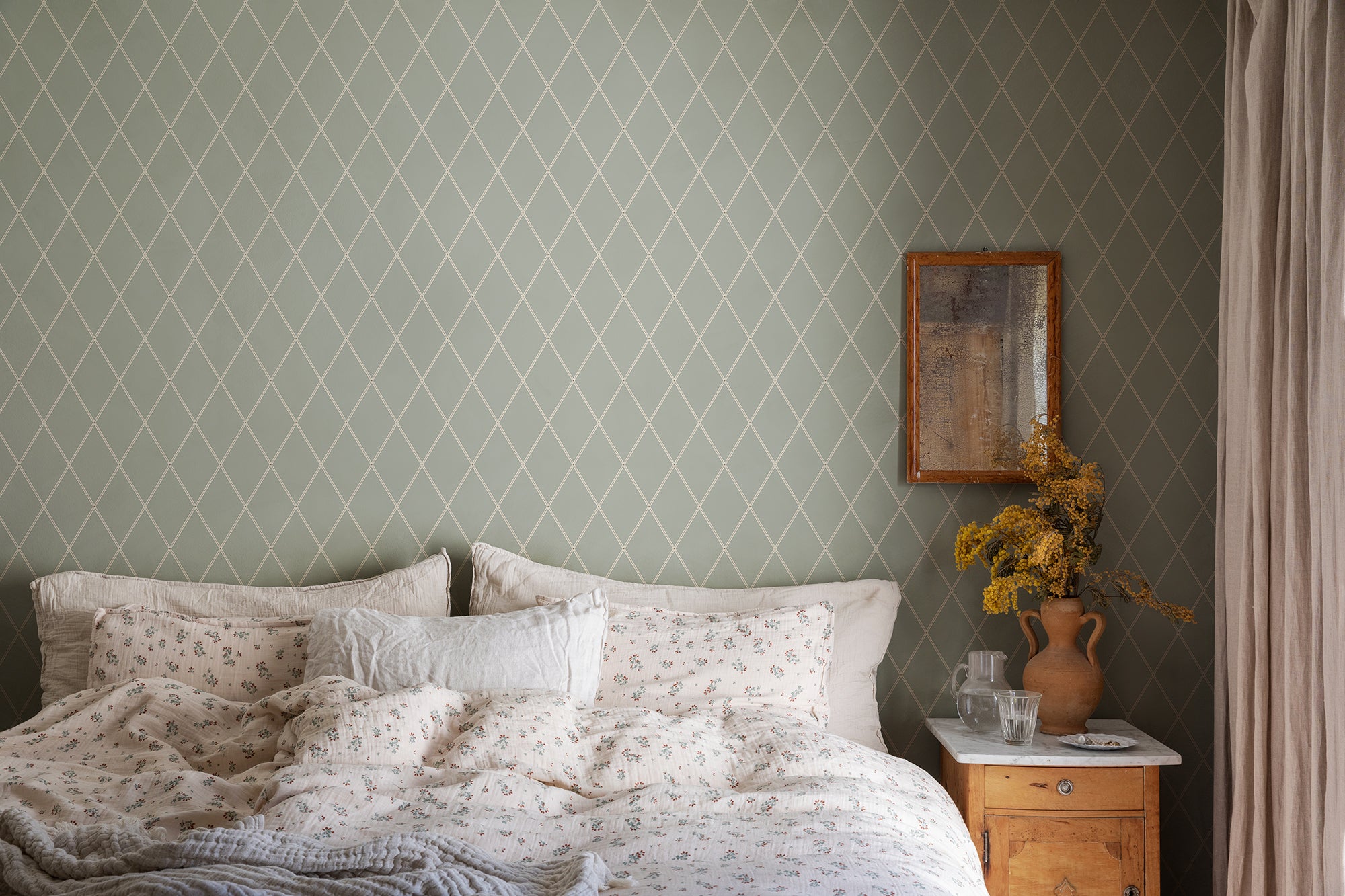 Sandberg Gabriel. Sage Green Behang S10194 -
