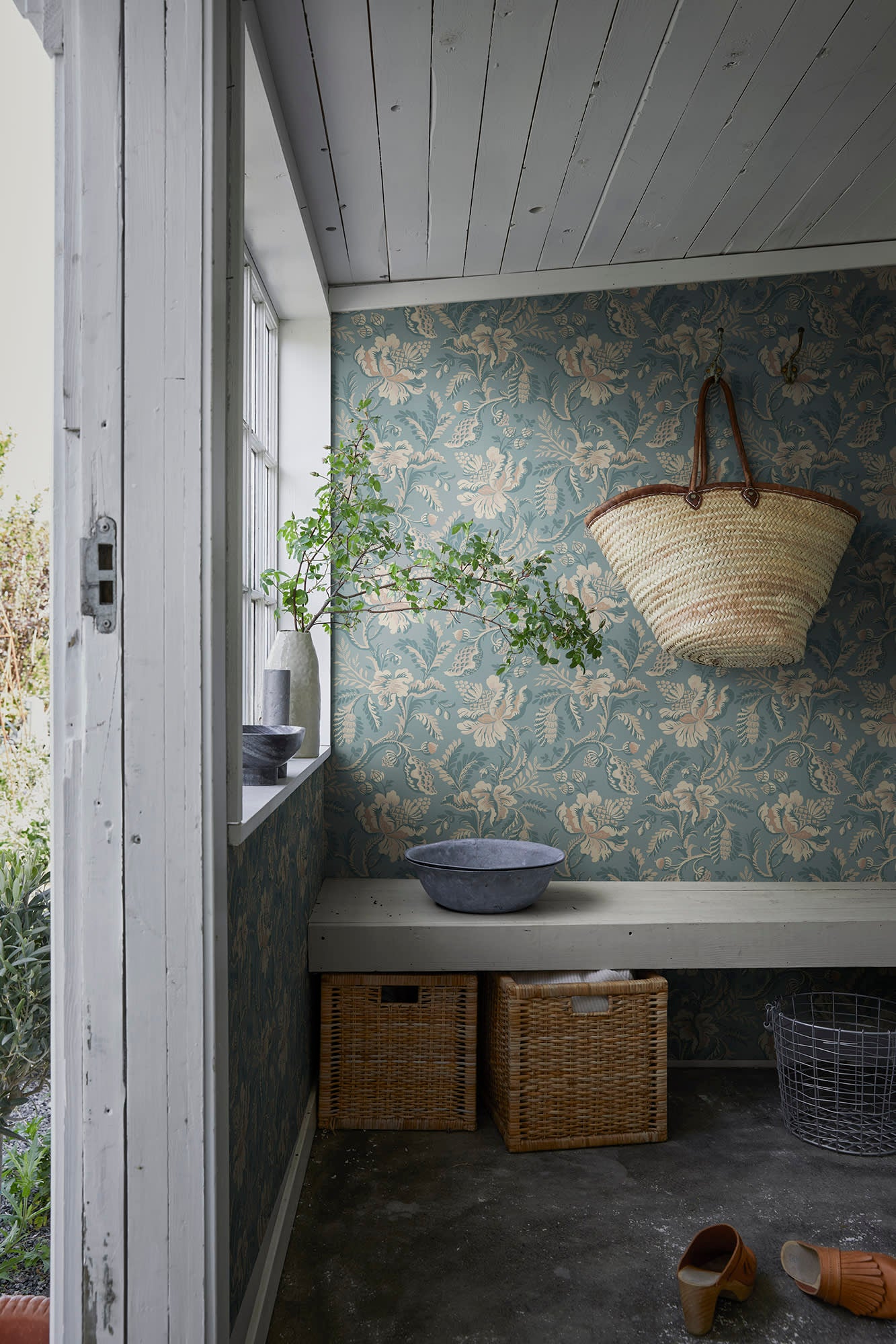 Sandberg Daphne Behang S10239 - Misty Blue