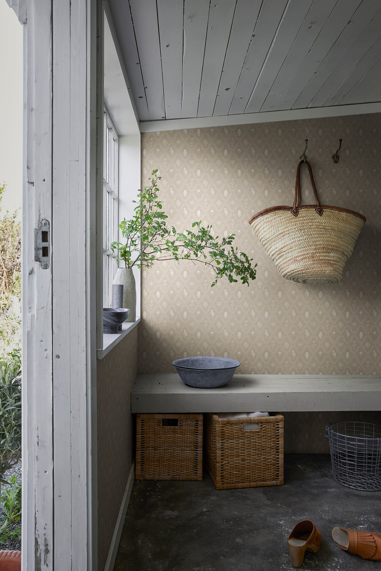 Sandberg Turtledove Barn Behang S10271 - Gray