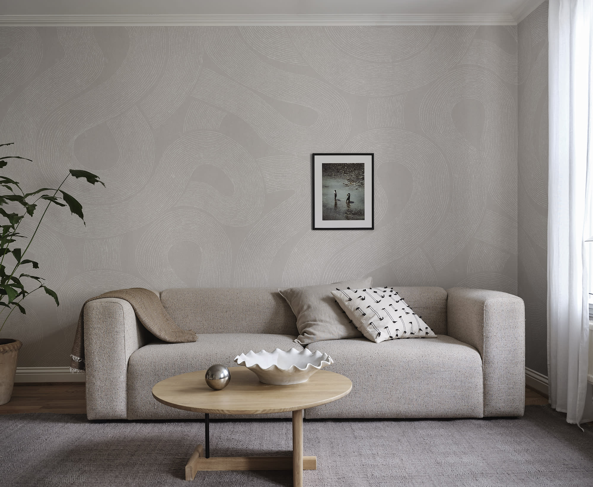 Sandberg Zen Mural Behang S10358 - Gray