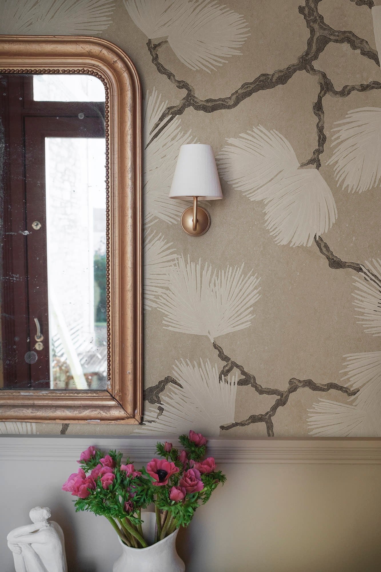 Sandberg Pine Mural Behang S10487 - Beige