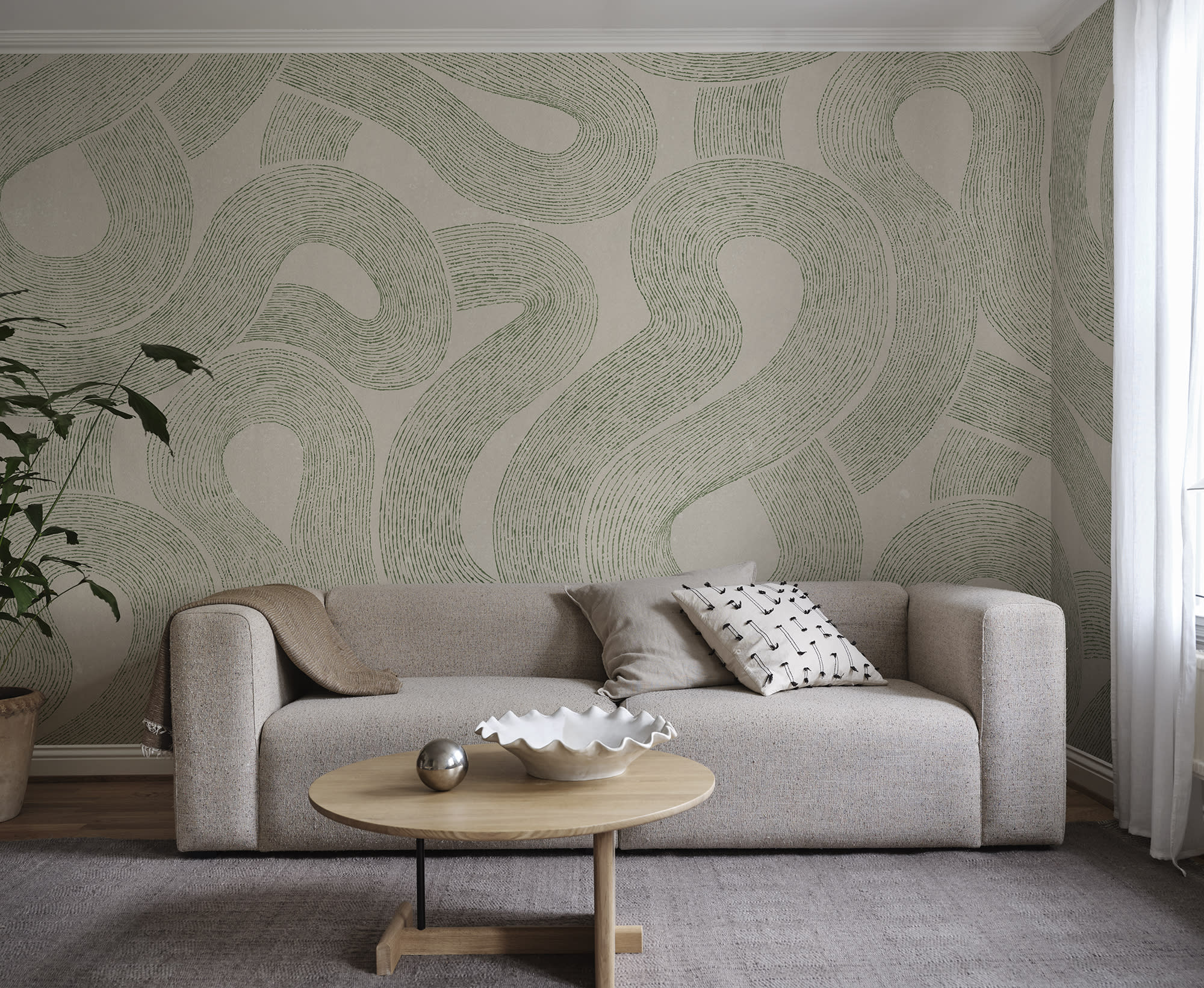 Sandberg Zen Mural Behang S10548 - Green
