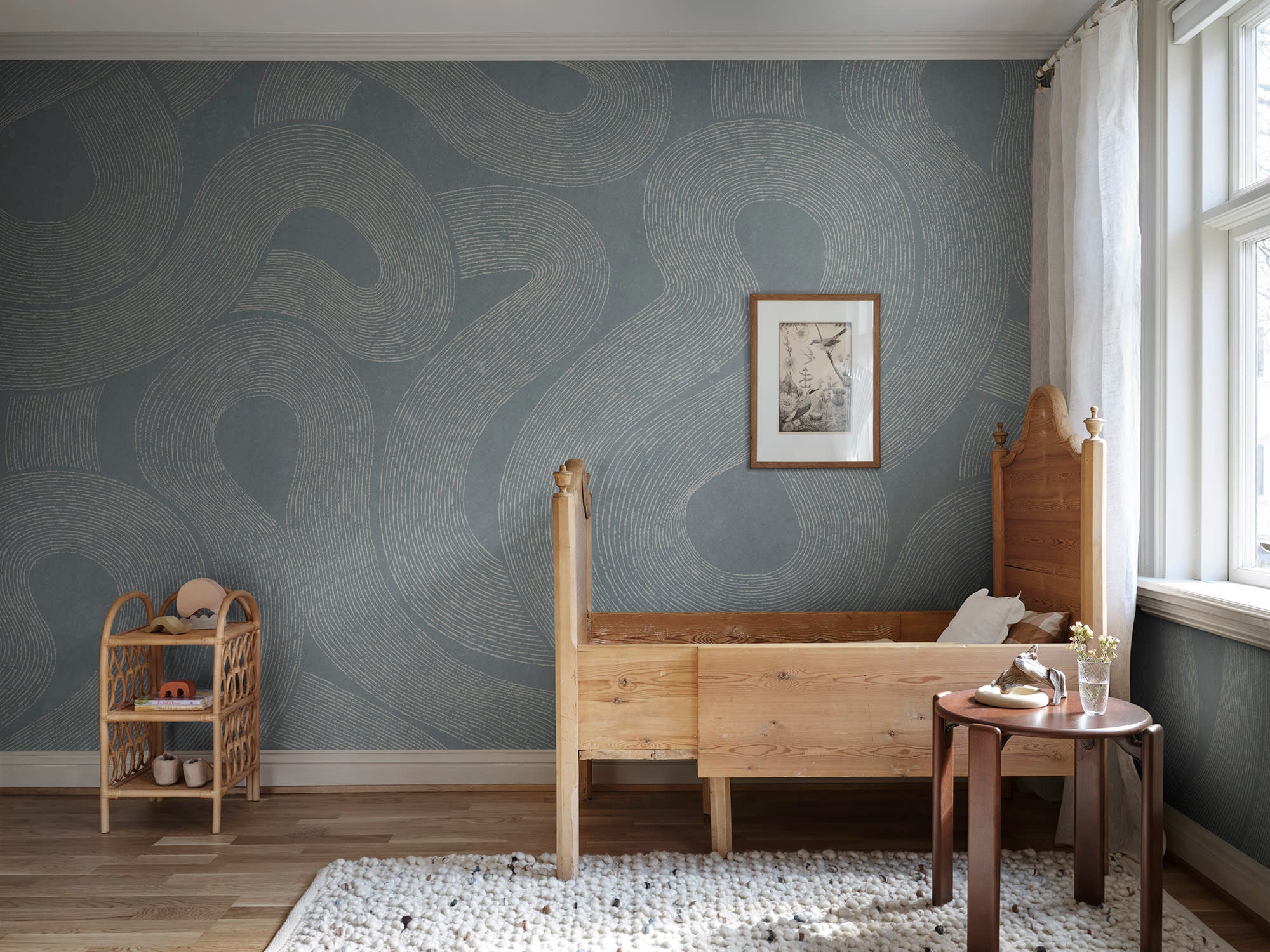 Sandberg Zen Mural Behang S10549 - Misty Blue