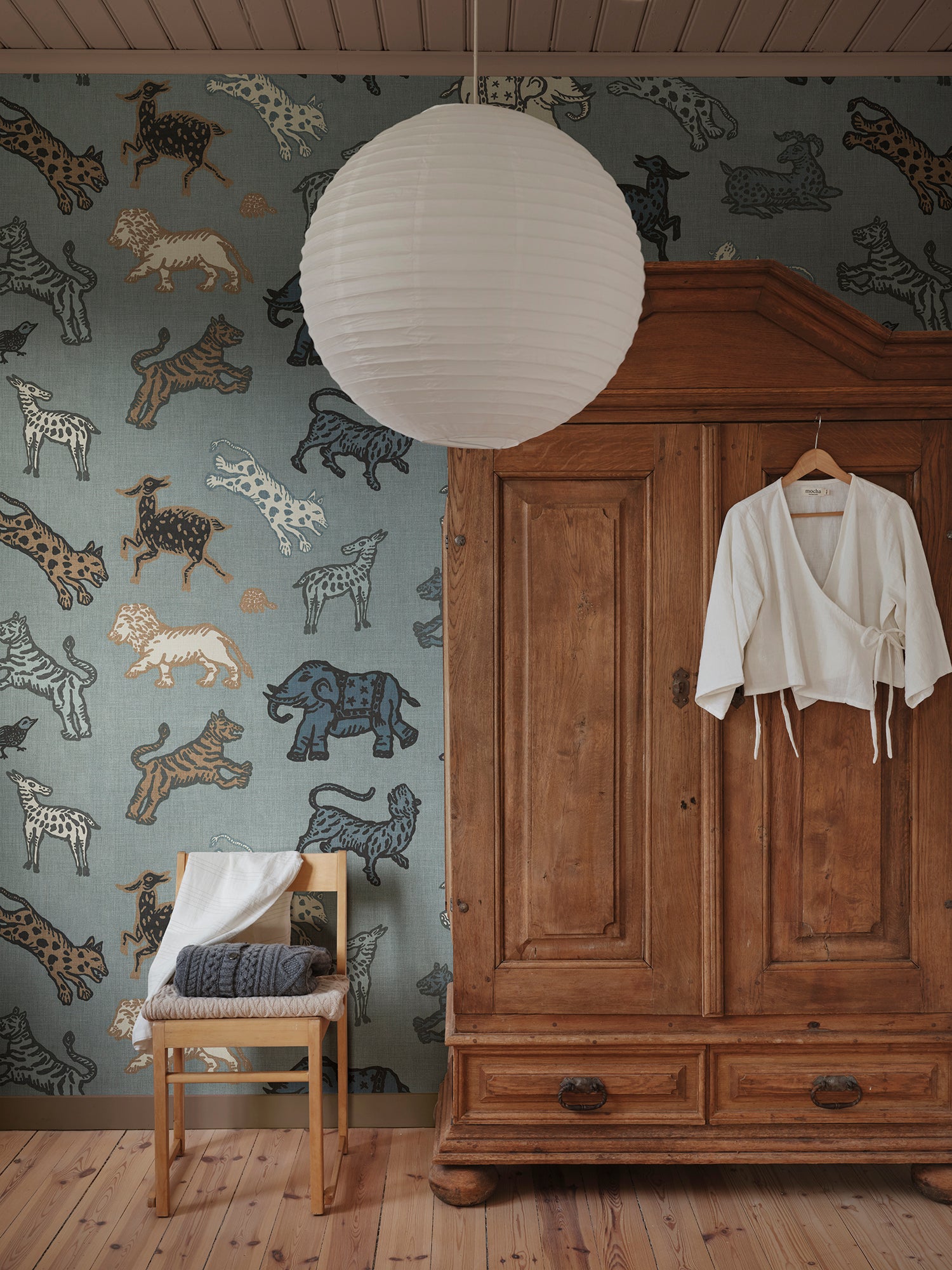 Sandberg Leonard Behang S10727 - Misty Blue