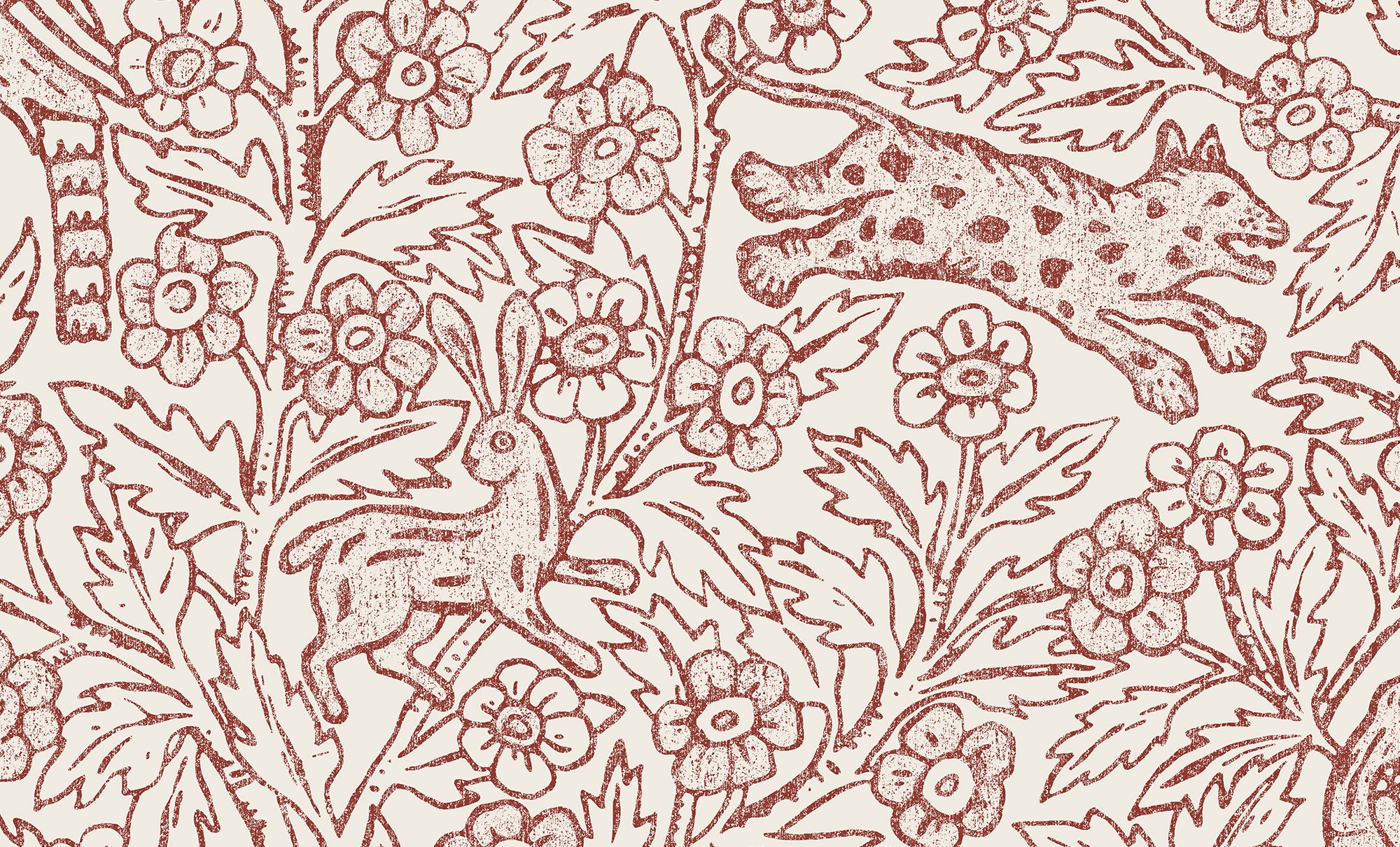 Sandberg Eden Mural Behang S10743 - Red