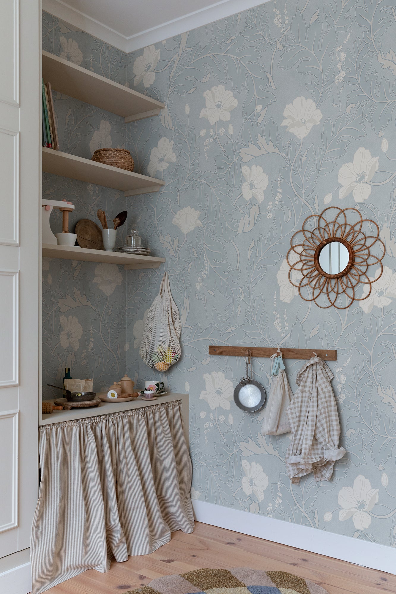 Sandberg Poppy Behang S11008 - Light Blue