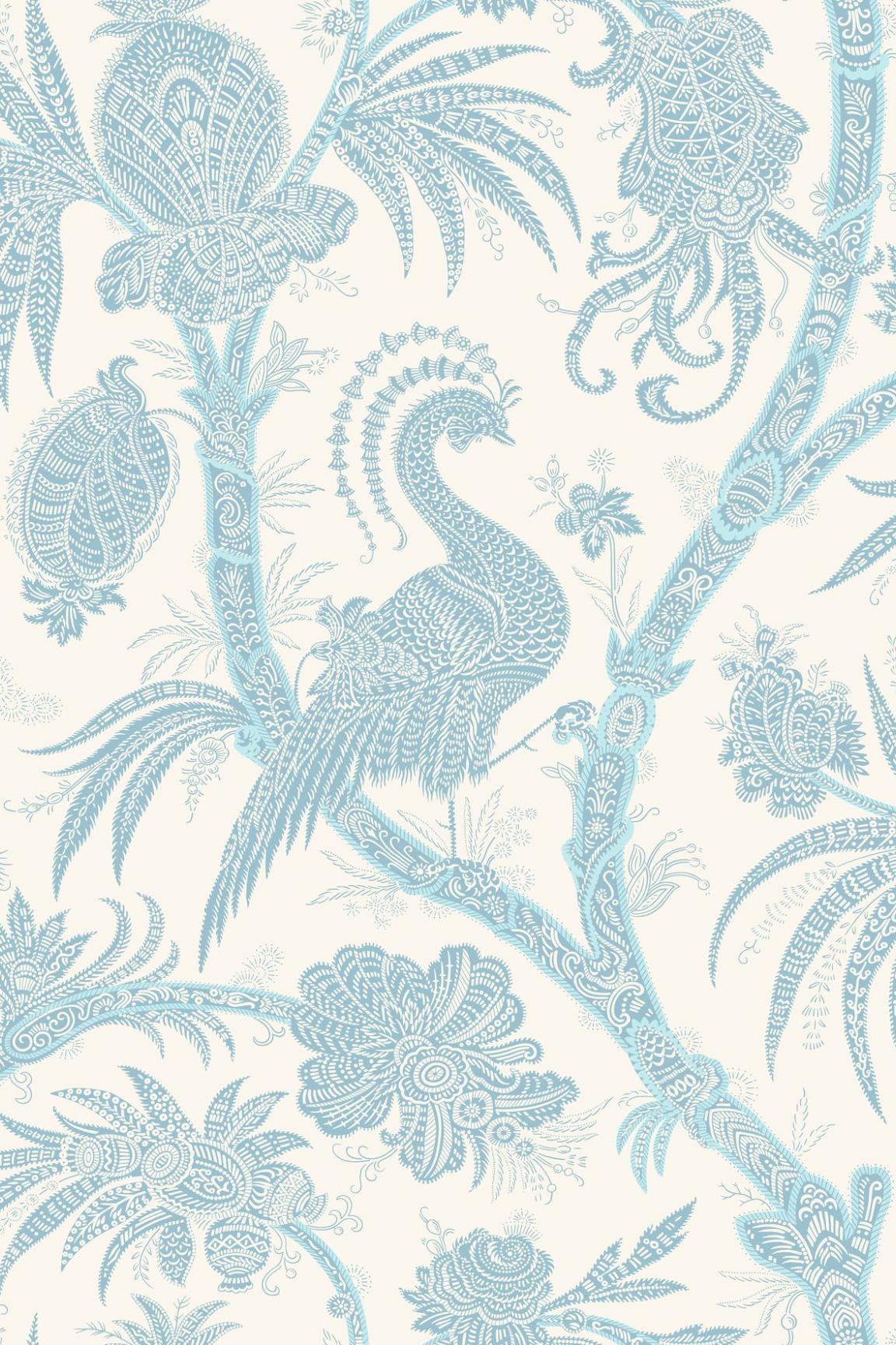 HookedOnWalls Scalamandre Balinese Peacock JV26041