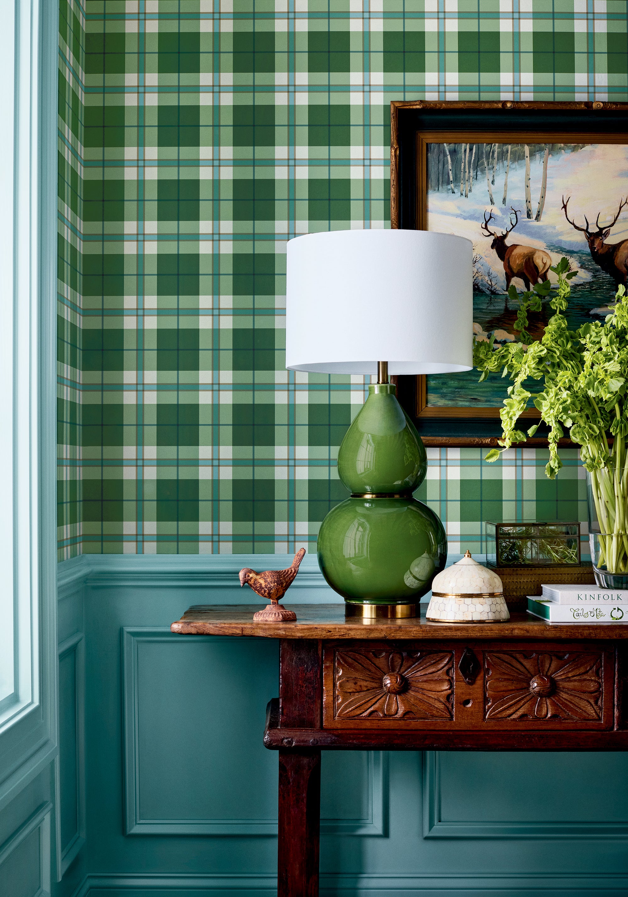 Thibaut Stripes & Checks Resource Douglas Plaid Behang T44071 - sfeerbeeld