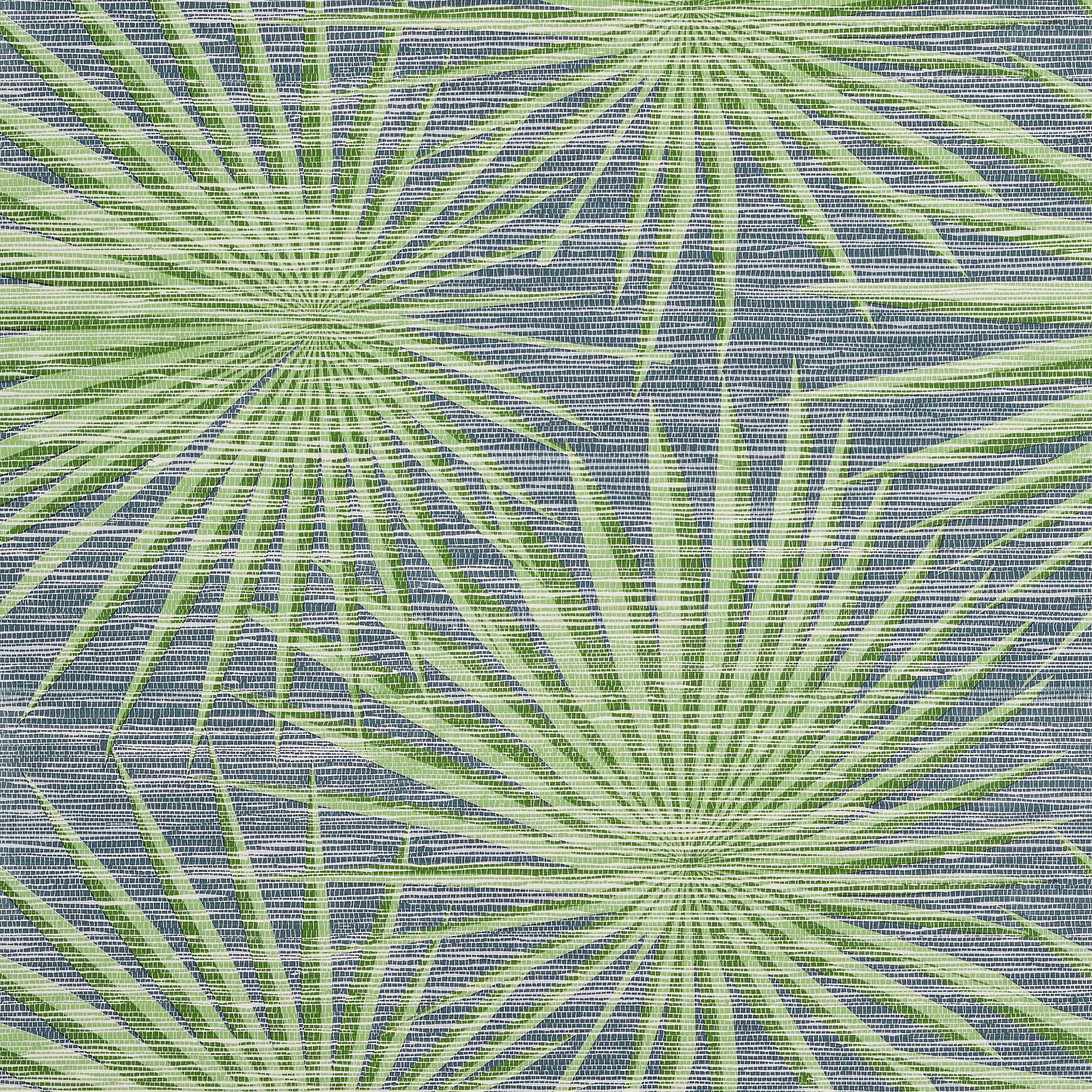 Thibaut Palm Frond Behang T10141 - Navy and Green