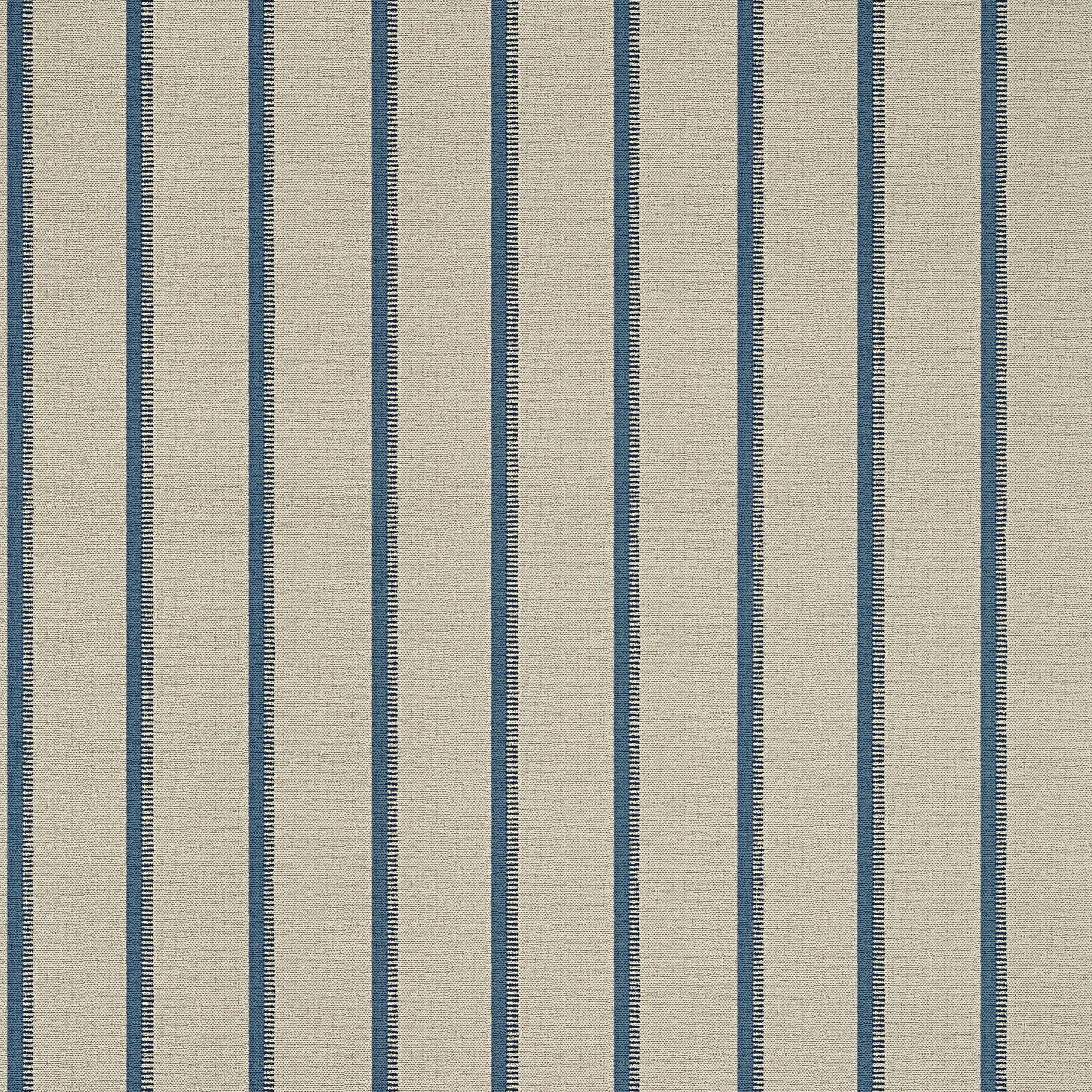 Thibaut Notch Stripe Behang T10259 - Flax and Navy