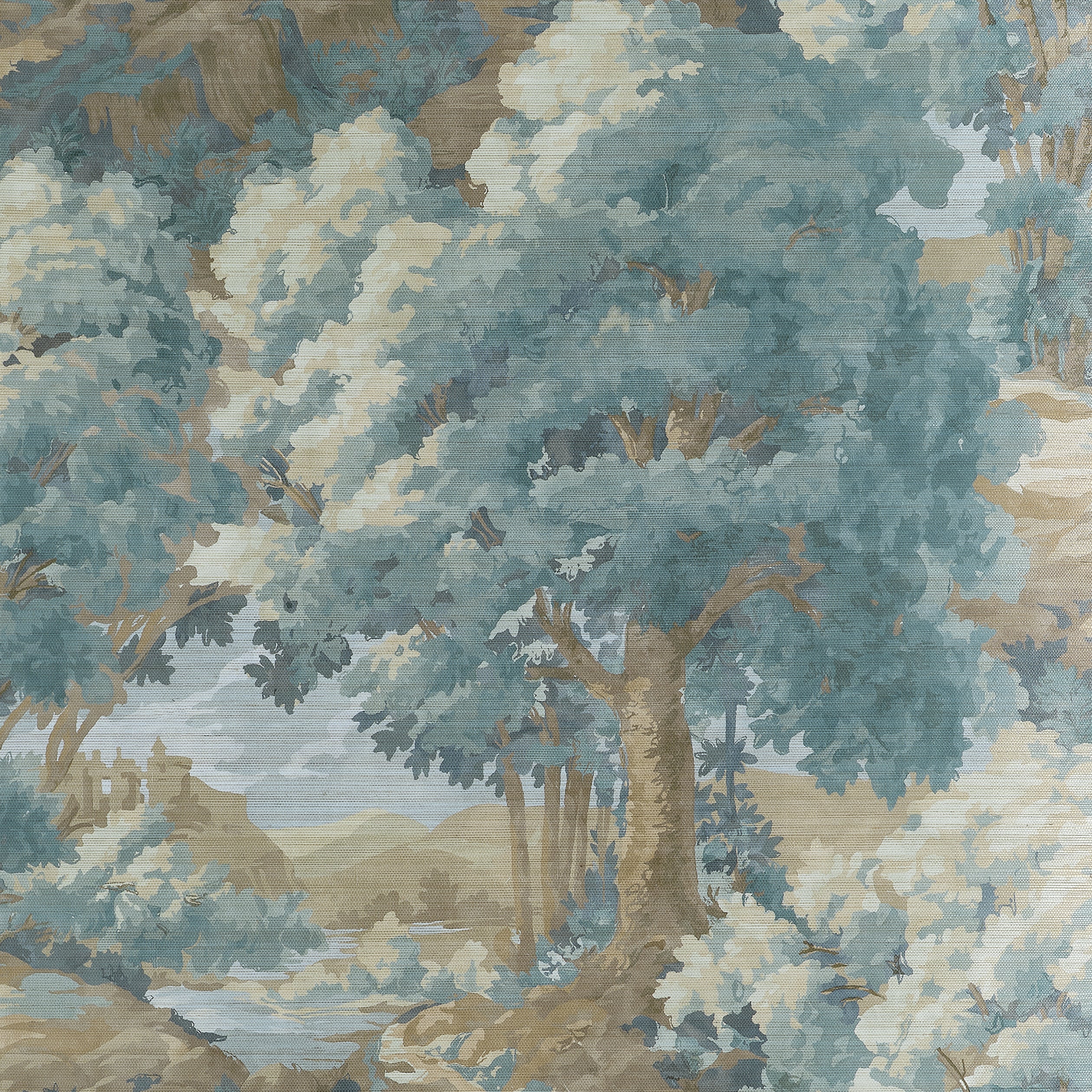 Thibaut Woodland Clearing Behang T10547 - Spa Blue