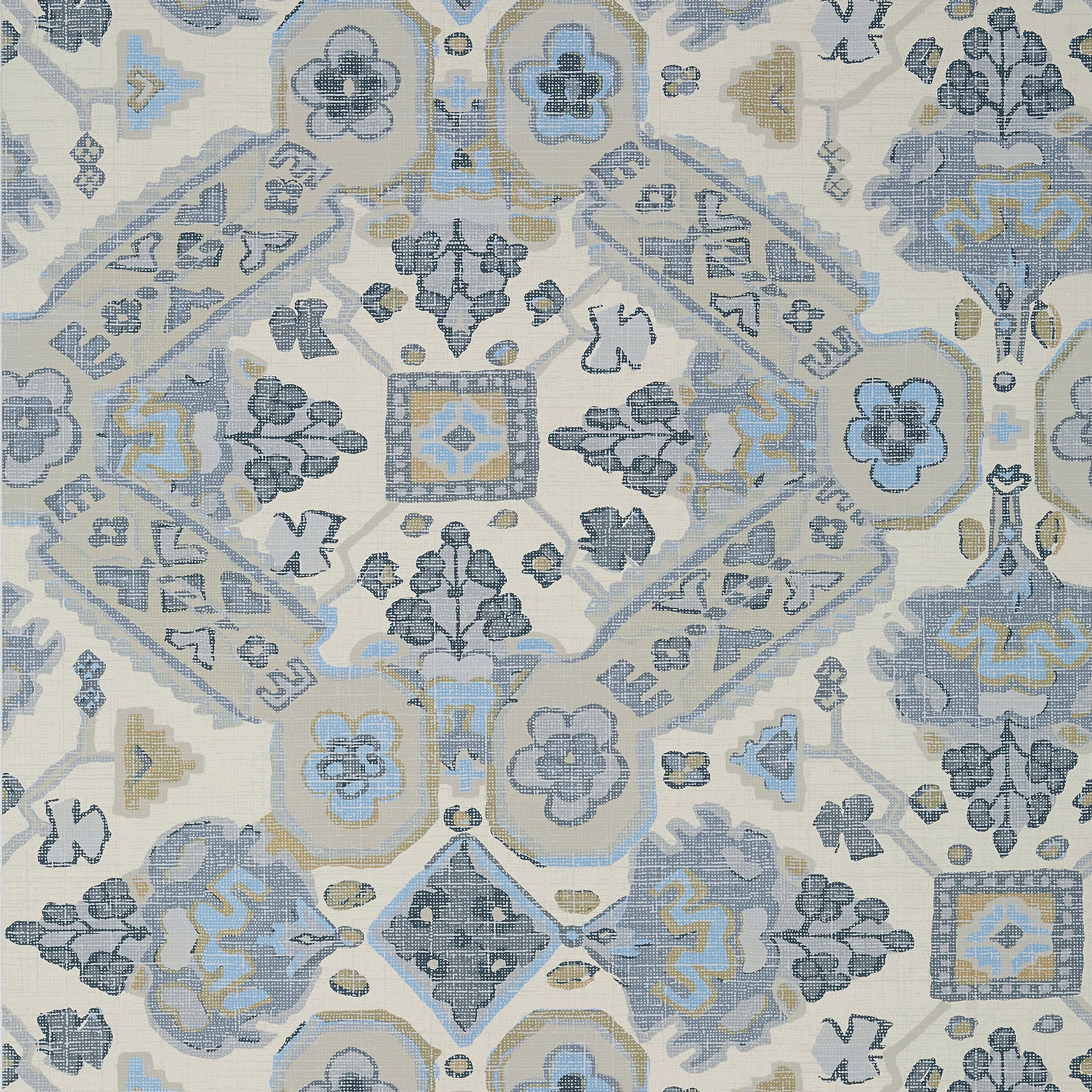 Thibaut Persian Carpet Behang T10828 - Grey and Beige