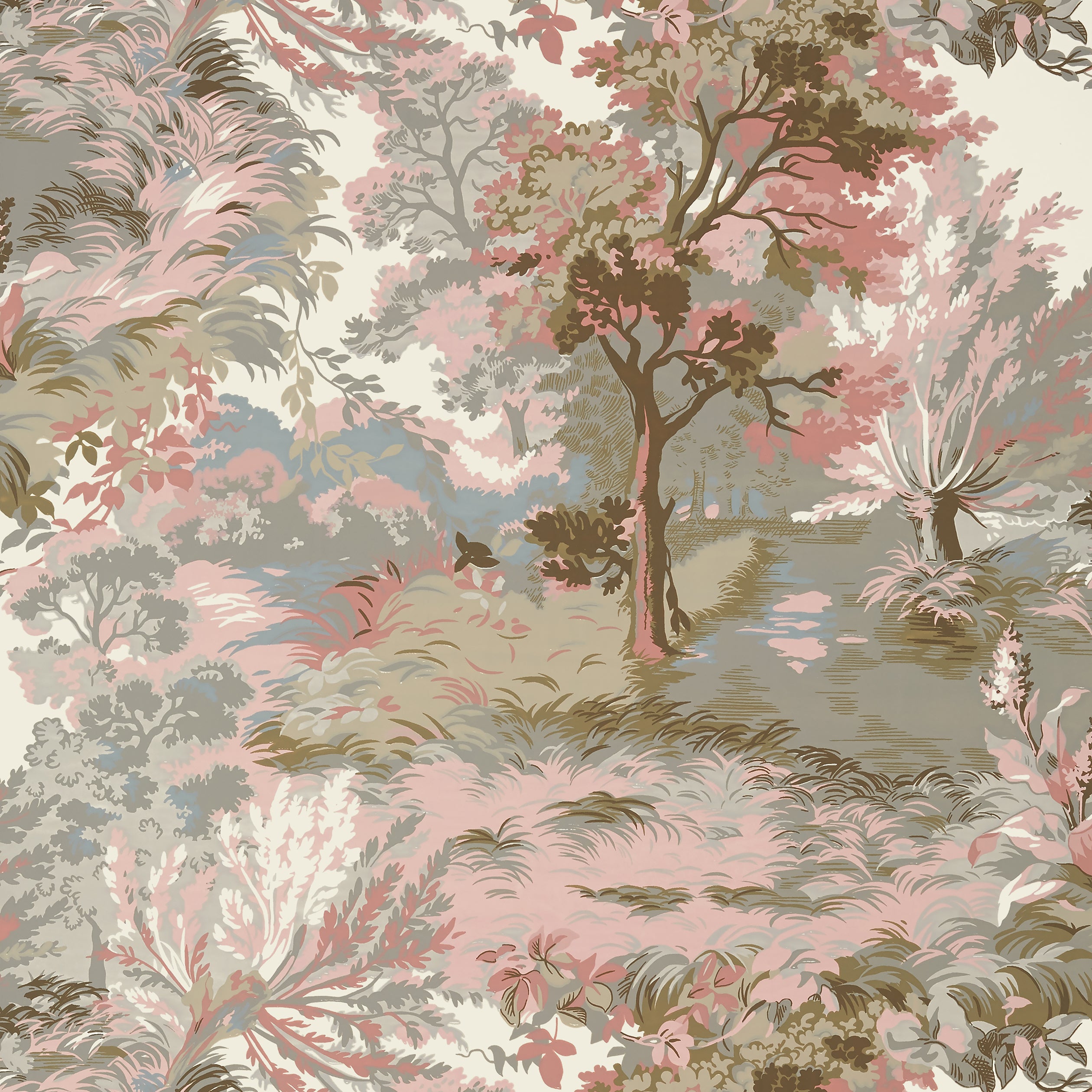 Thibaut Lincoln Toile Behang T10868 - Blush