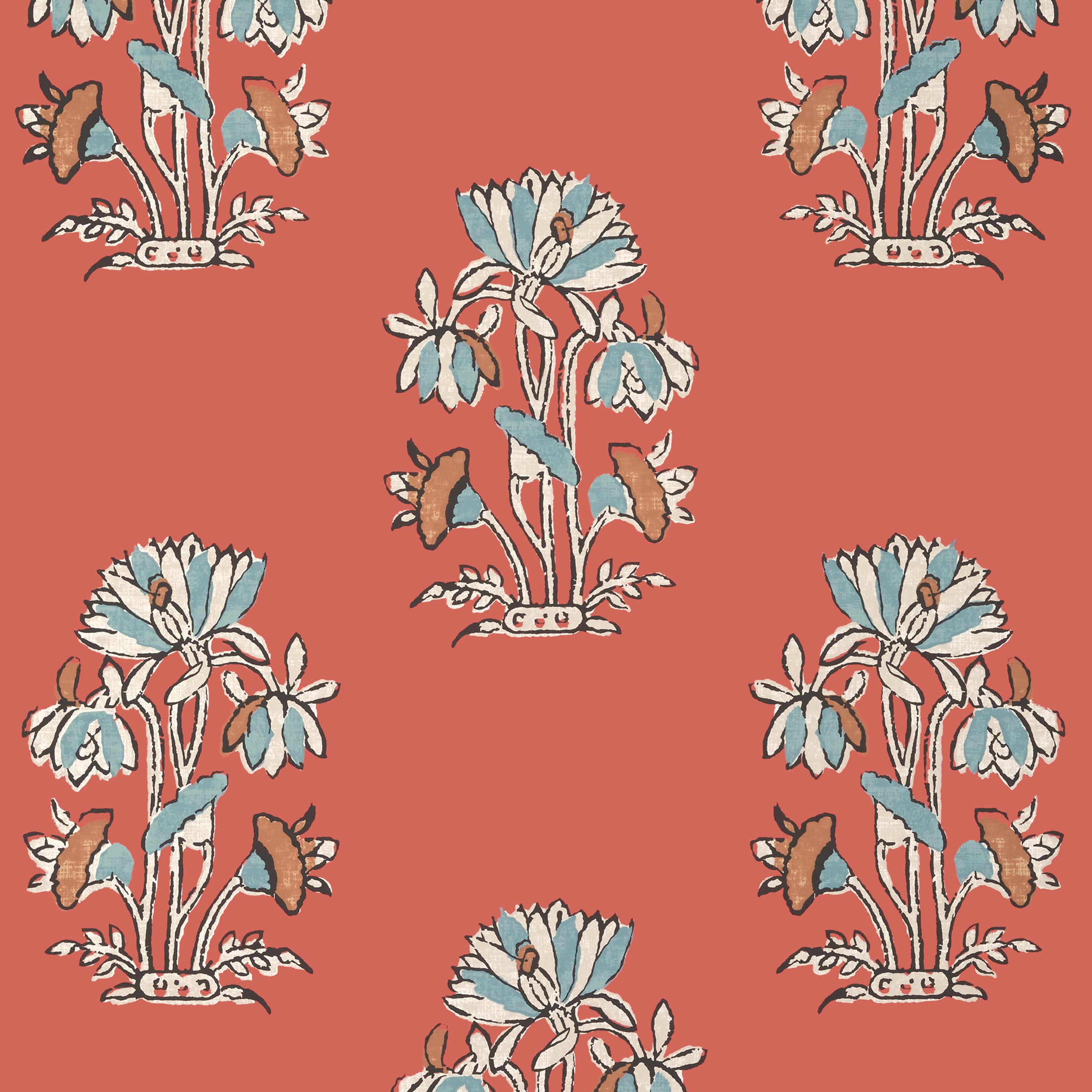 Thibaut Lily Flower Behang T13205 - Coral