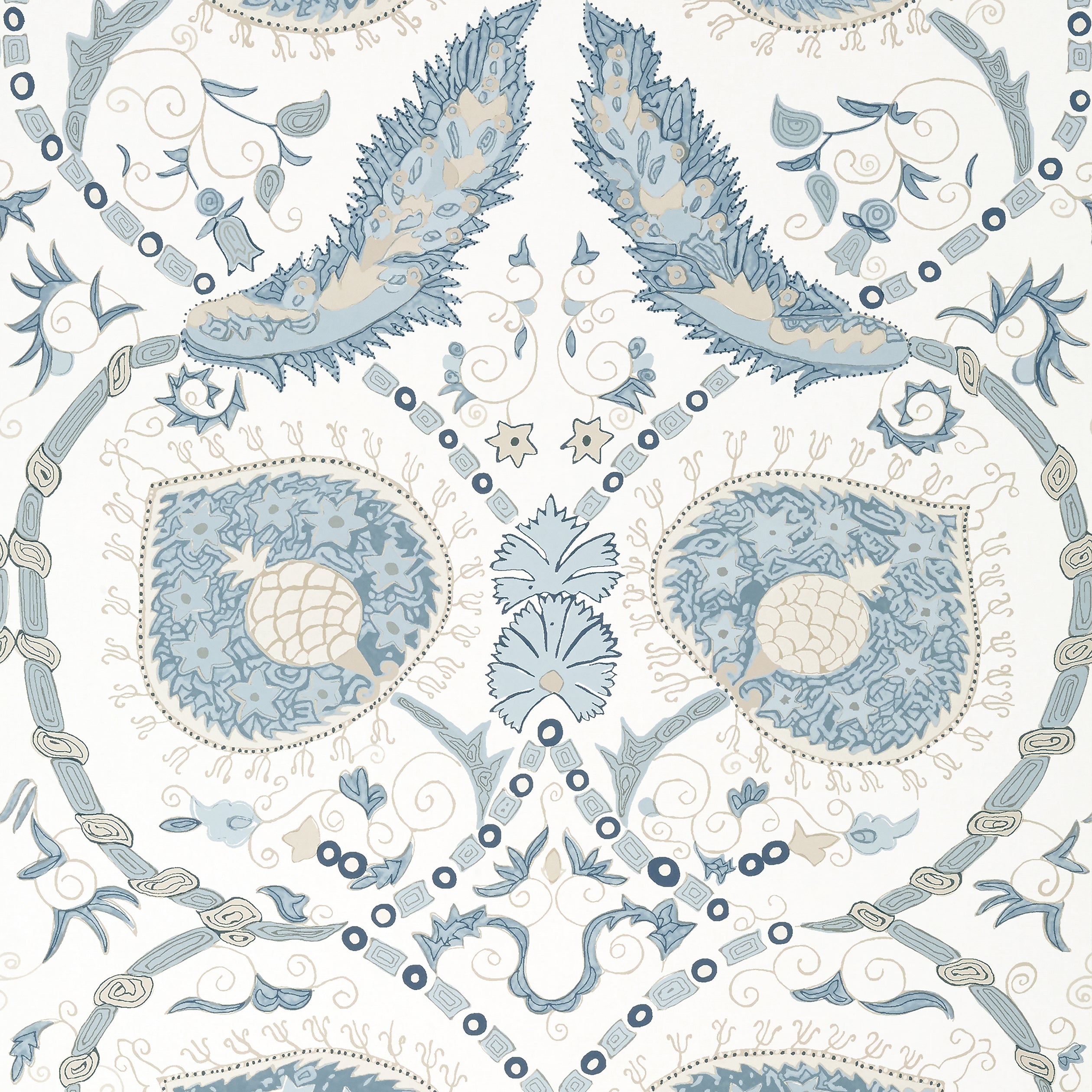 Thibaut Lewis Behang T13215 - Spa Blue