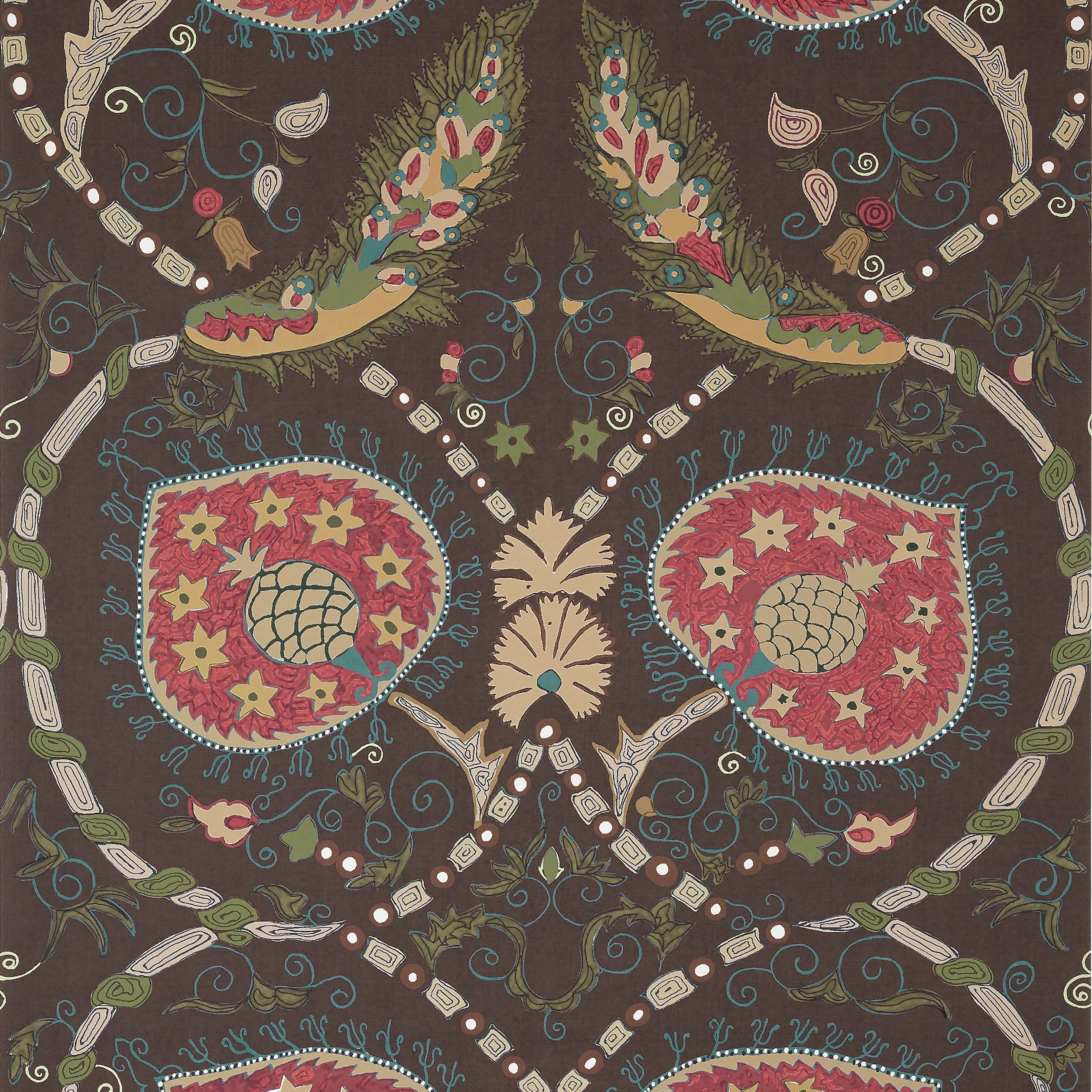 Thibaut Lewis Behang T13220 - Brown