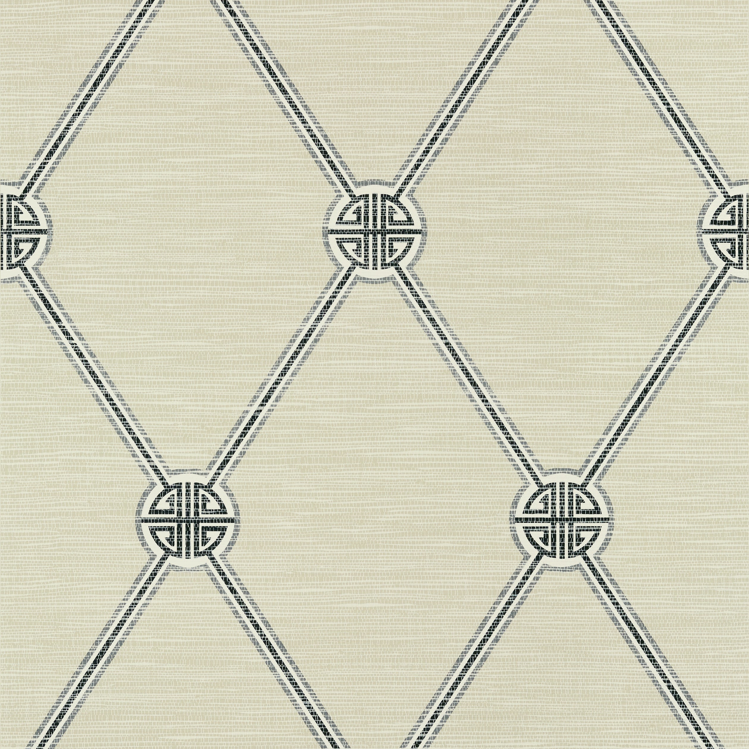 Thibaut Turnberry Trellis Behang T13355 - Charcoal