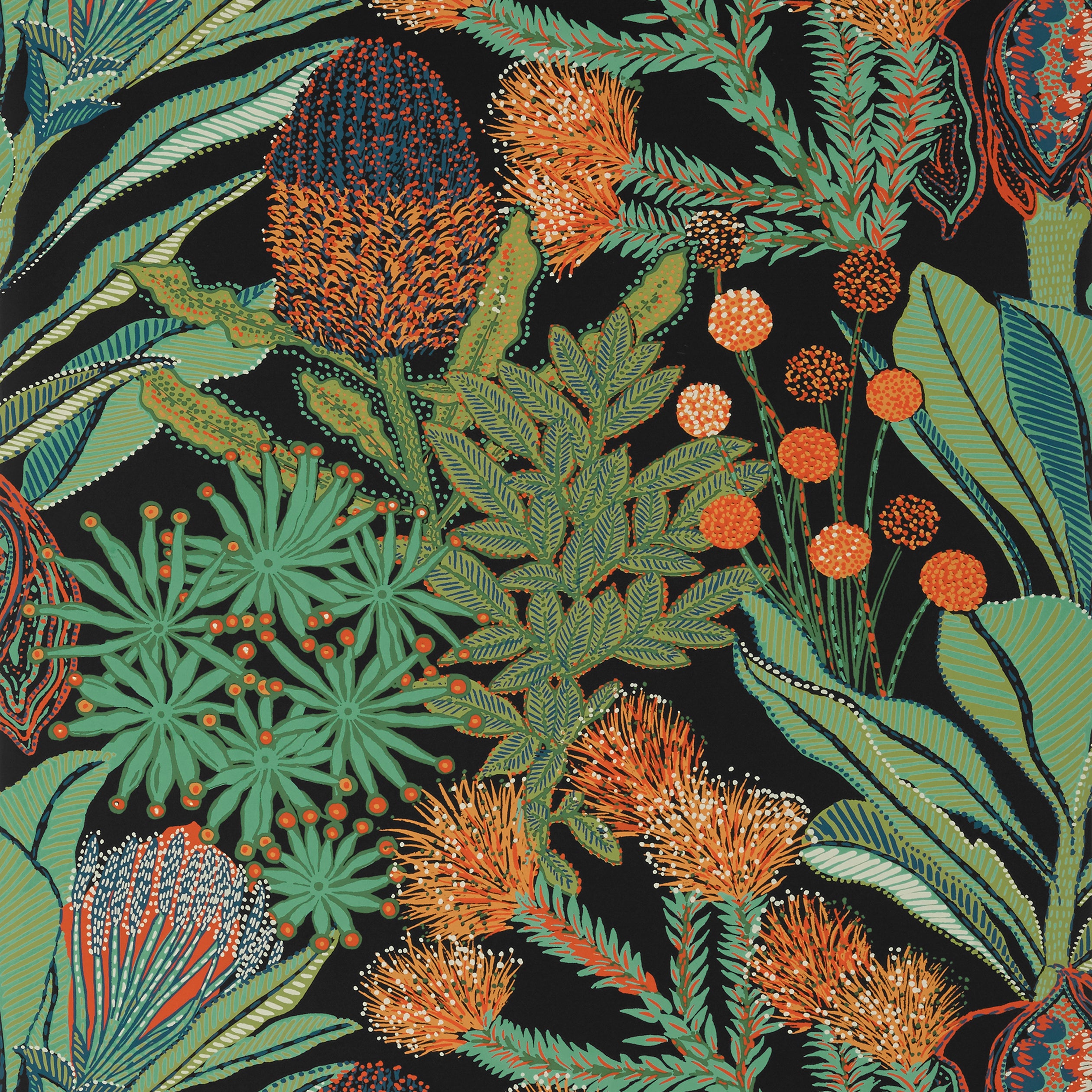 Thibaut Protea Behang T13926 - Black