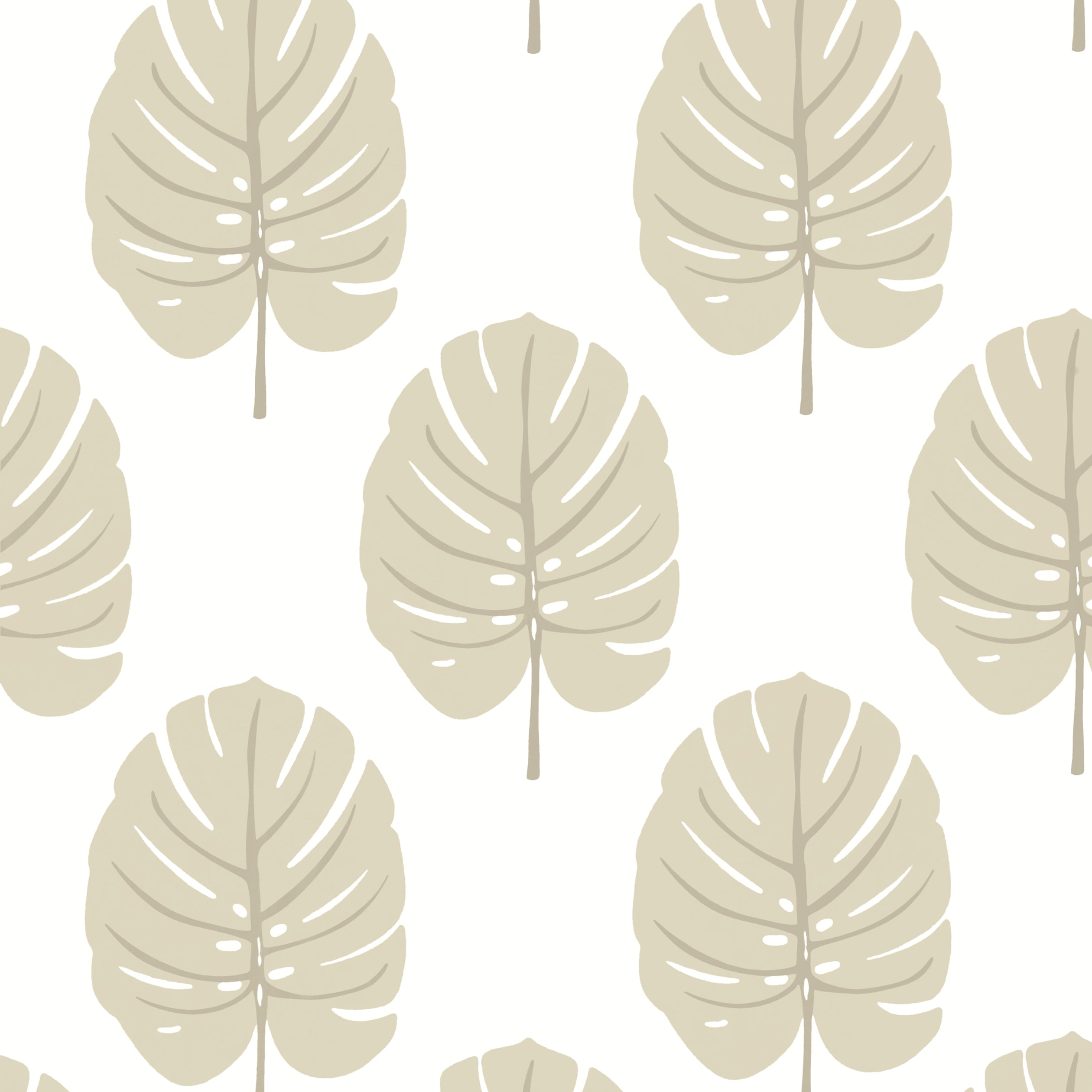 Thibaut Monstera Behang T13956 - Beige