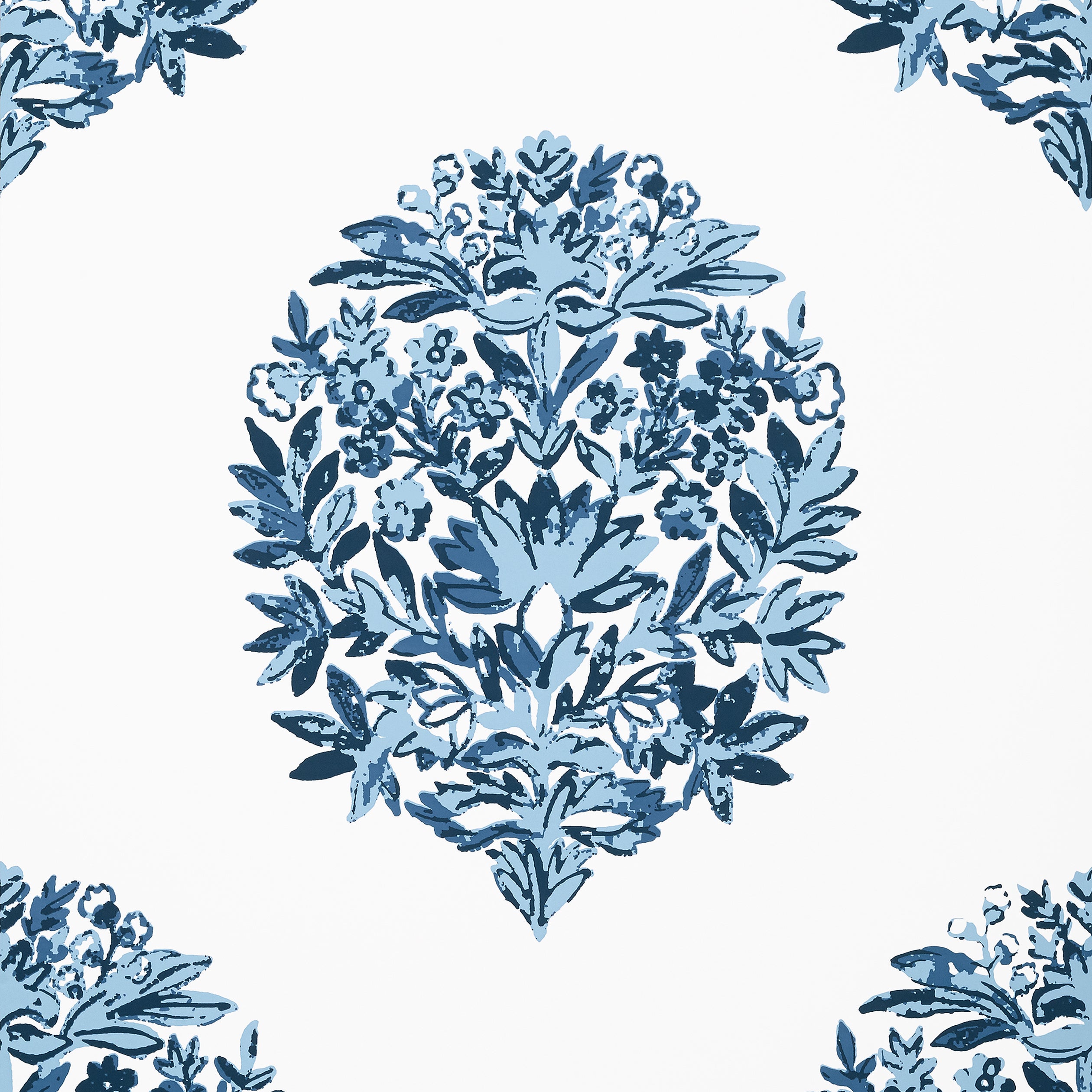 Thibaut Ridgefield Behang T14322 - Blue
