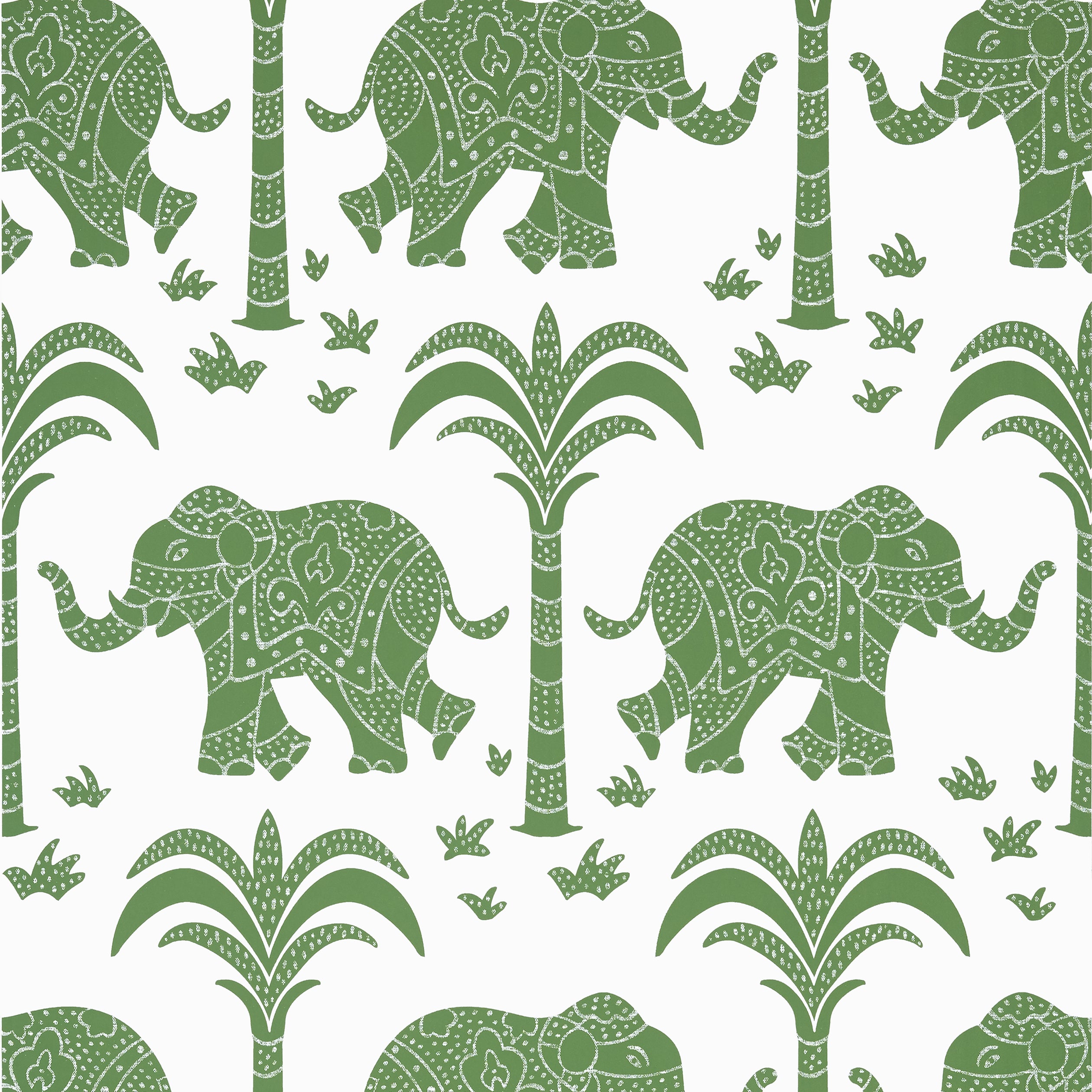 Thibaut Elephant Behang T16201 - Green