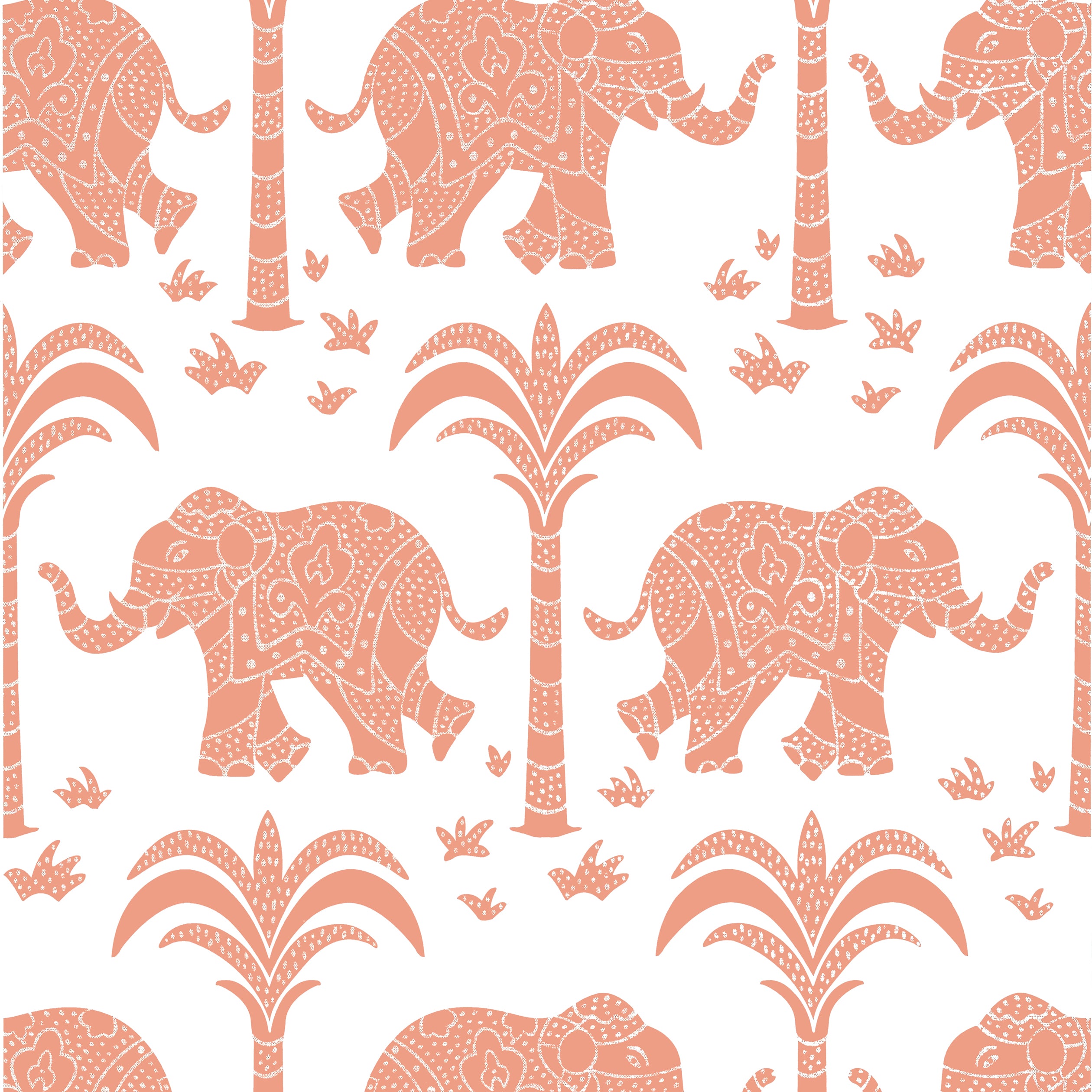 Thibaut Elephant Behang T16203 - Coral