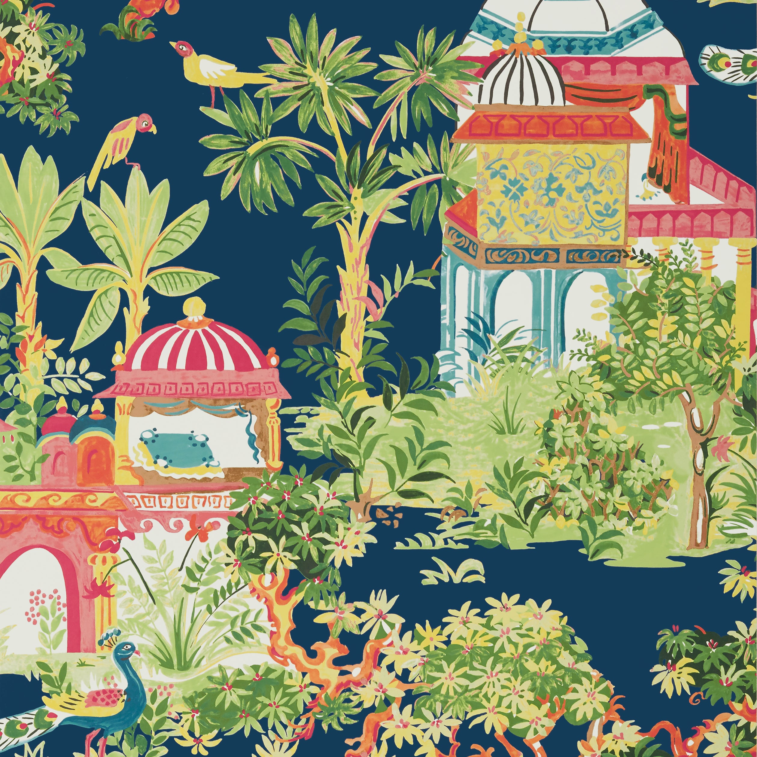 Thibaut Mystic Garden Behang T20823 - Navy