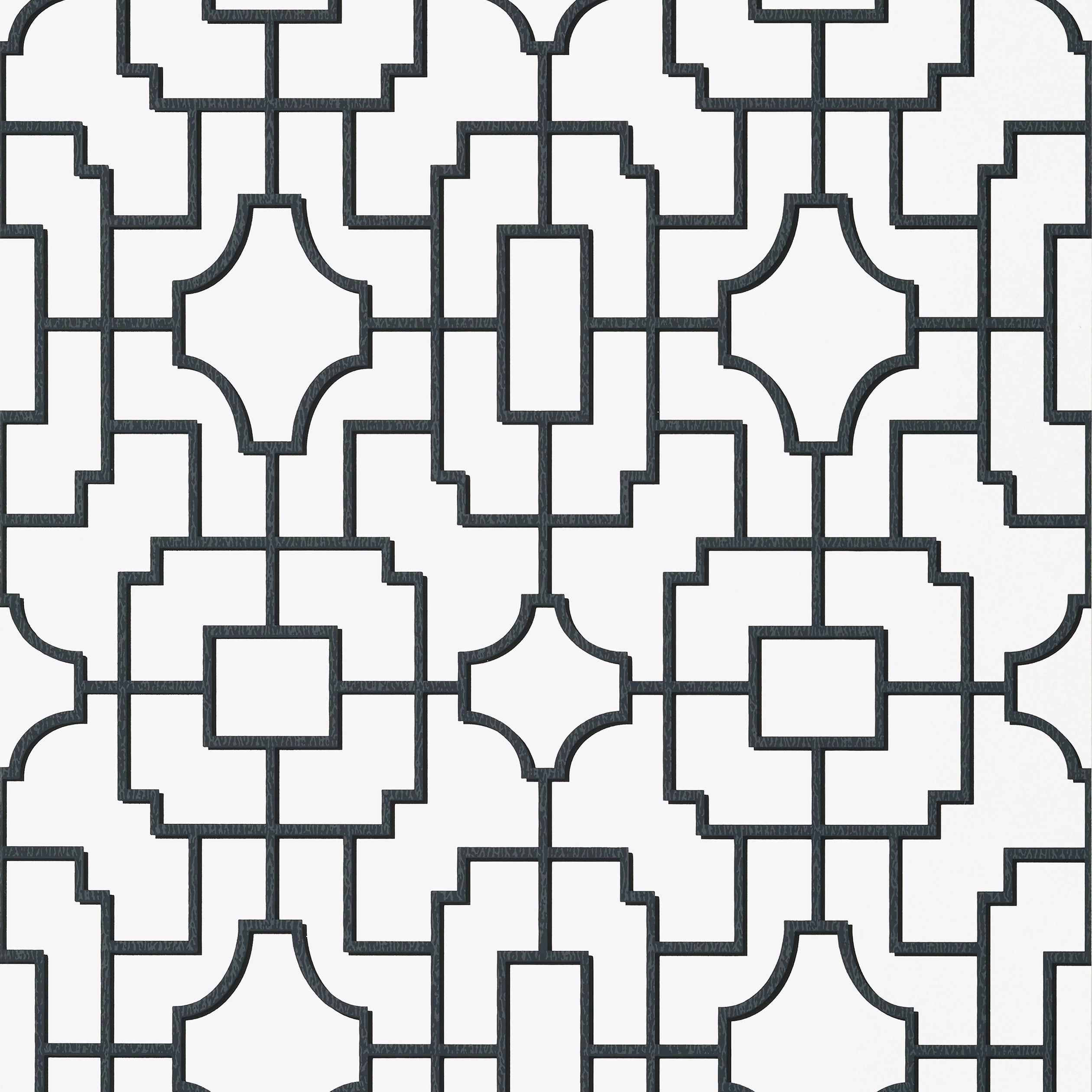 Thibaut Fretwork Behang T20871 - Black