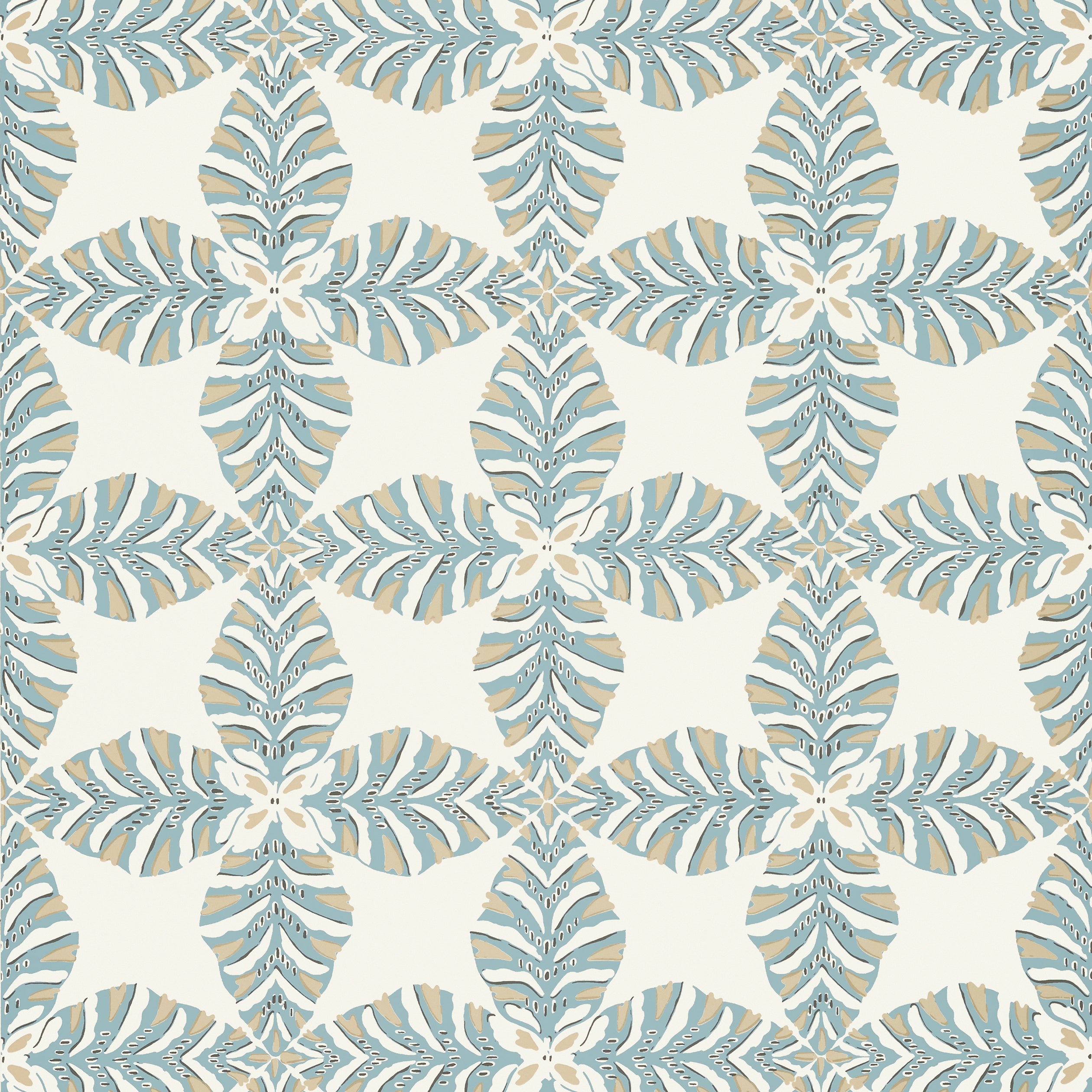 Thibaut Starleaf Behang T2972 - Aqua