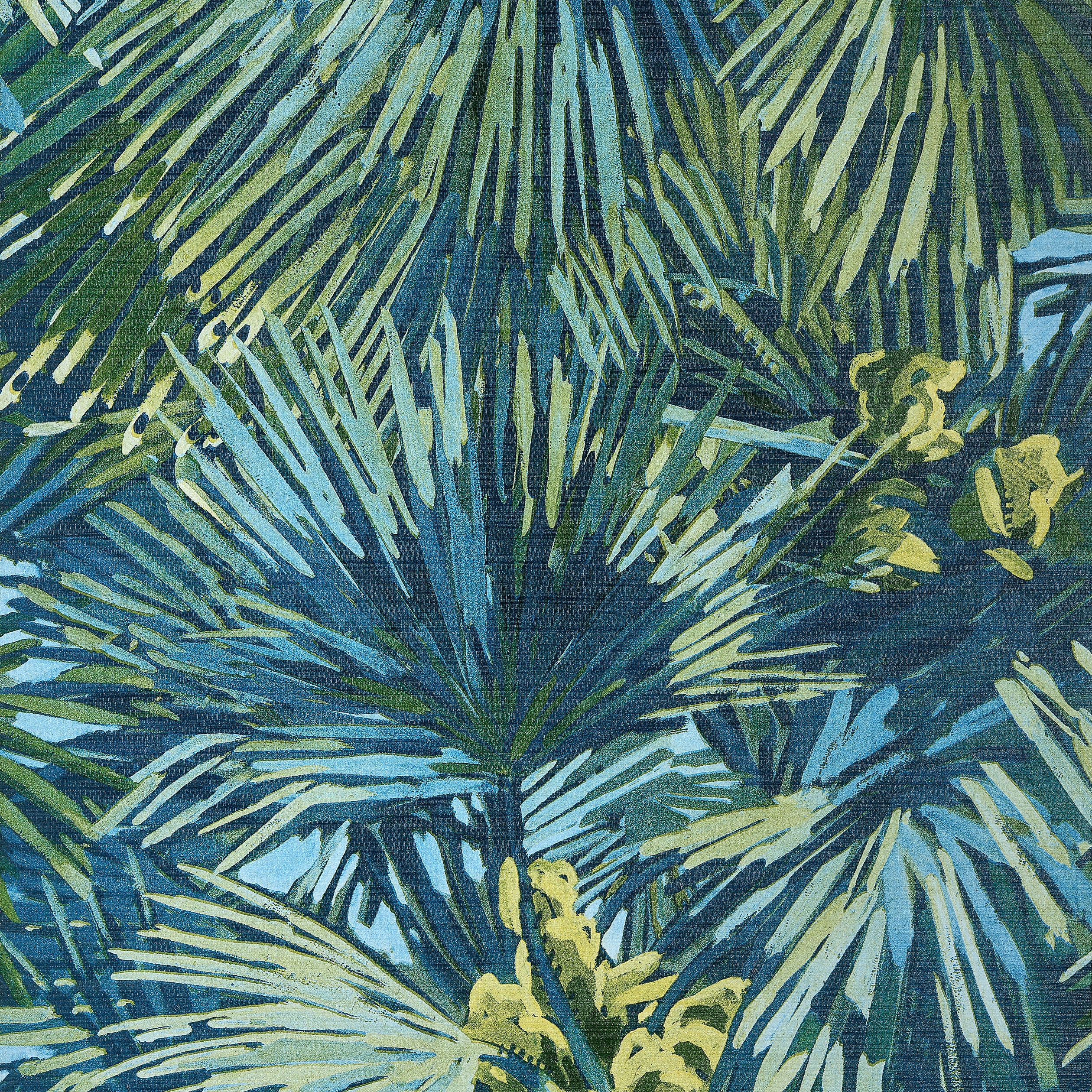 Thibaut Palmier Behang T34098 - Citron and Blue