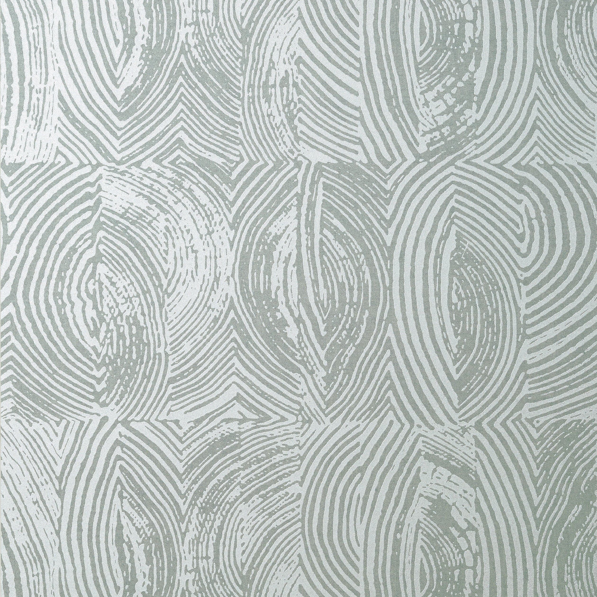 Thibaut Volar Behang T413 - Metallic Silver on Smoke
