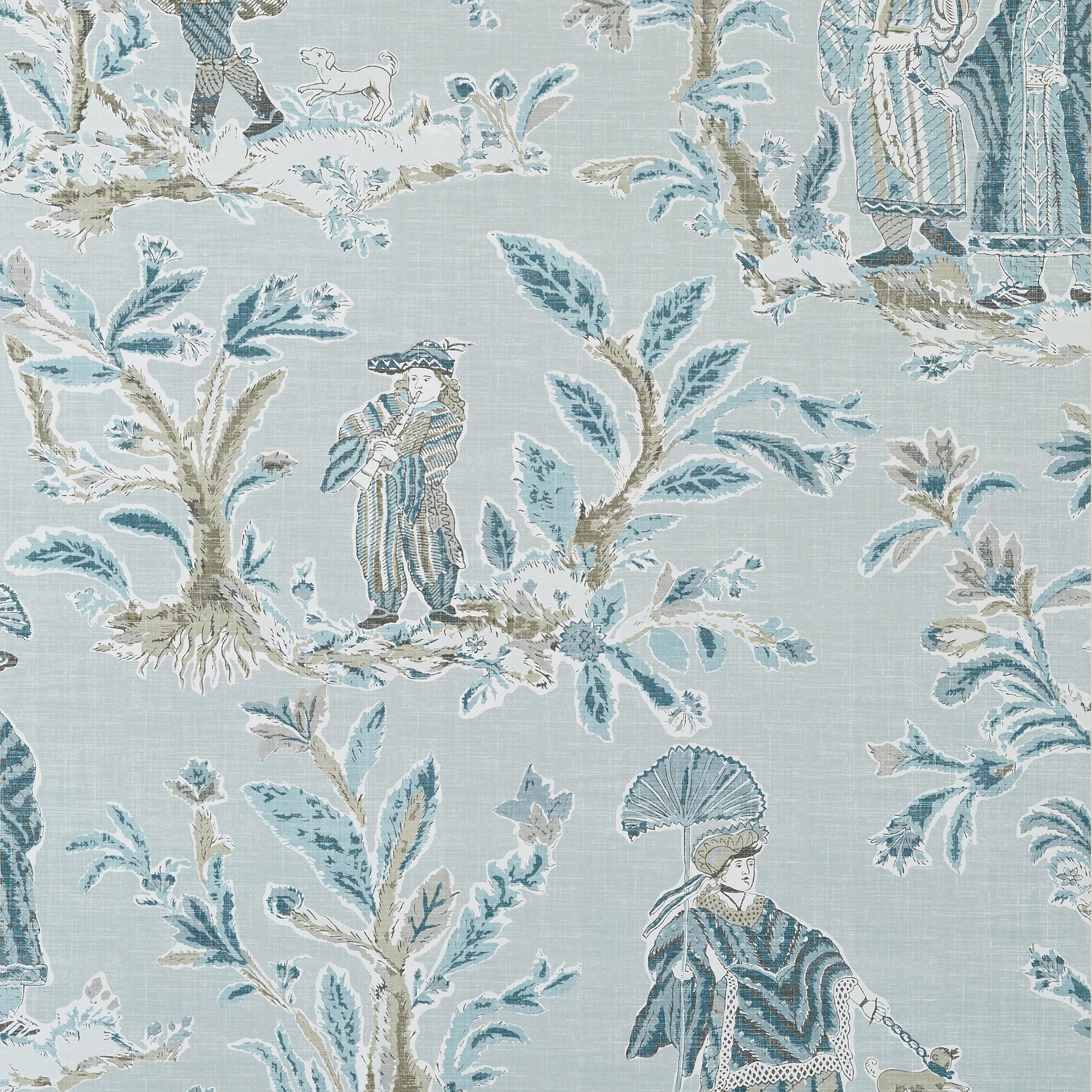 Thibaut Royale Toile Behang T72575 - Aqua