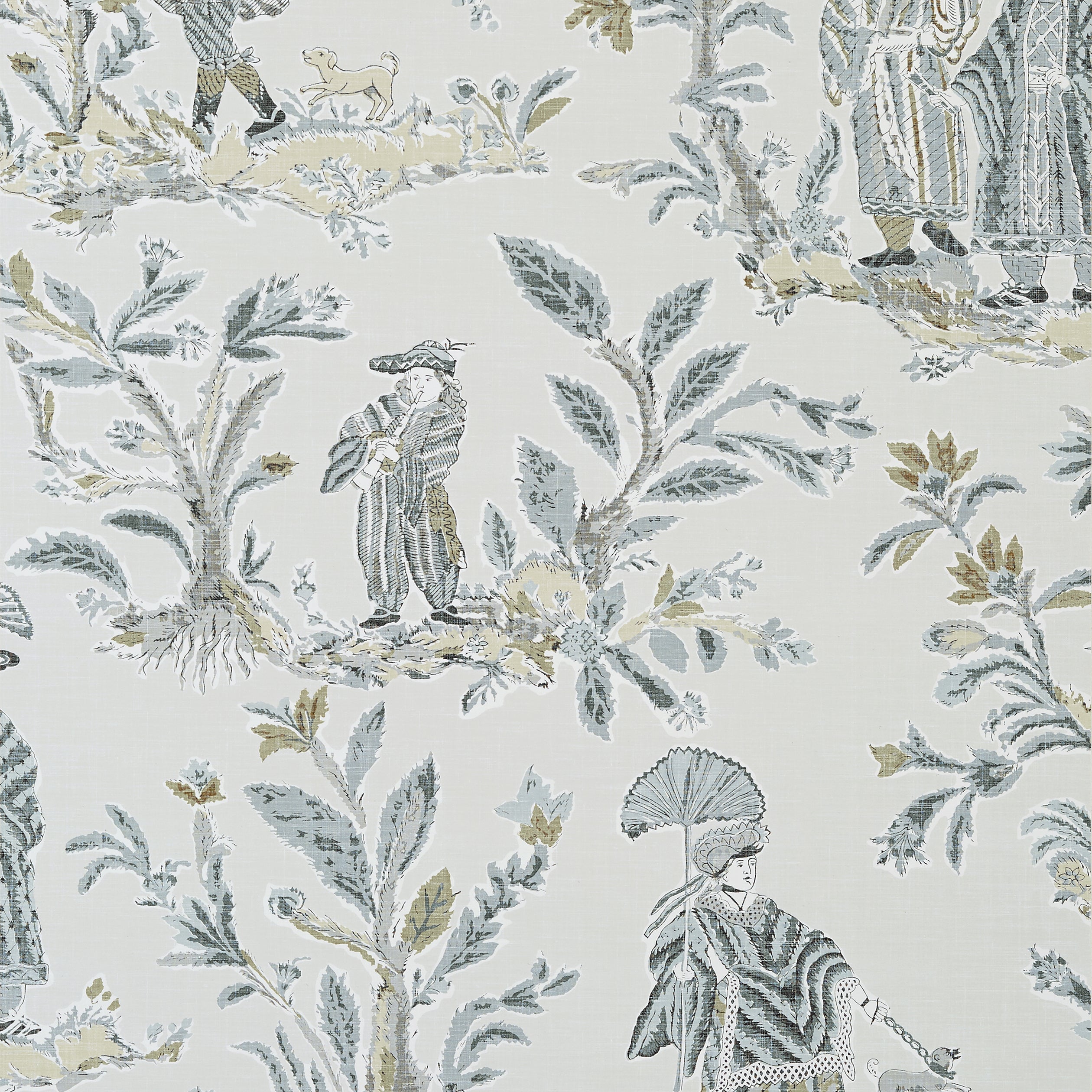 Thibaut Royale Toile Behang T72576 - Grey