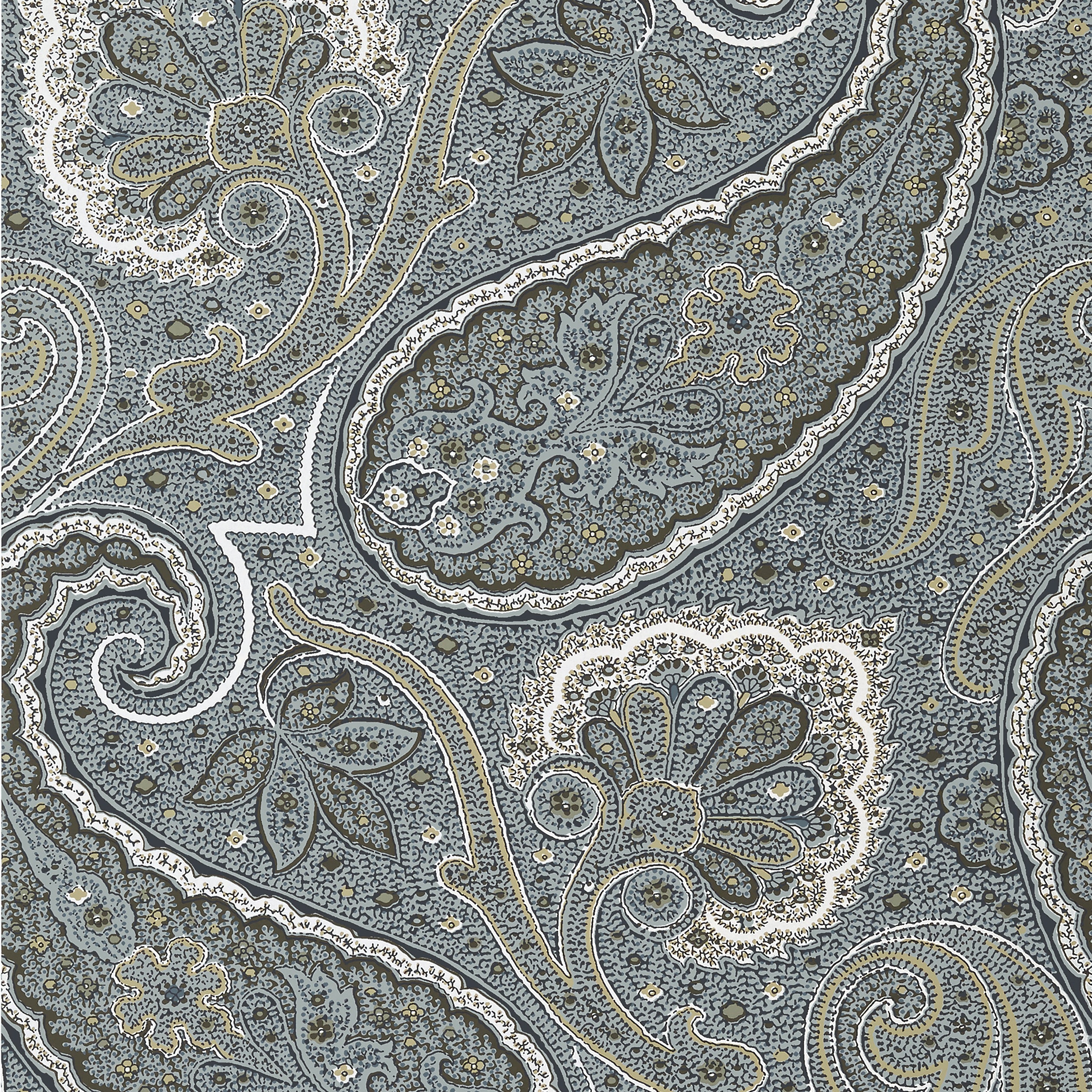 Thibaut Sherrill Paisley Behang T85077 - Grey