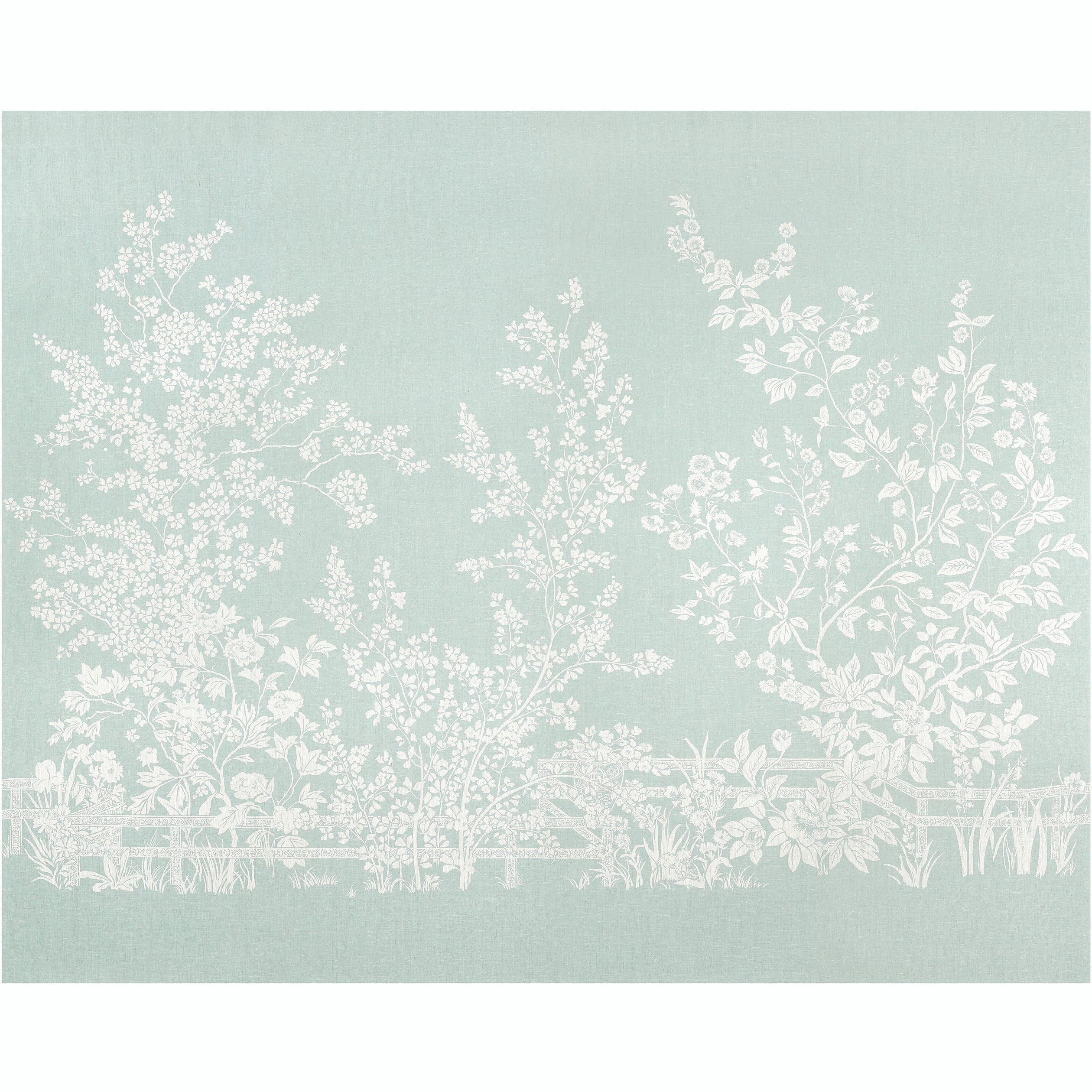 Thibaut Villa Garden Mural - Set Behang TM10854 - Robin's Egg