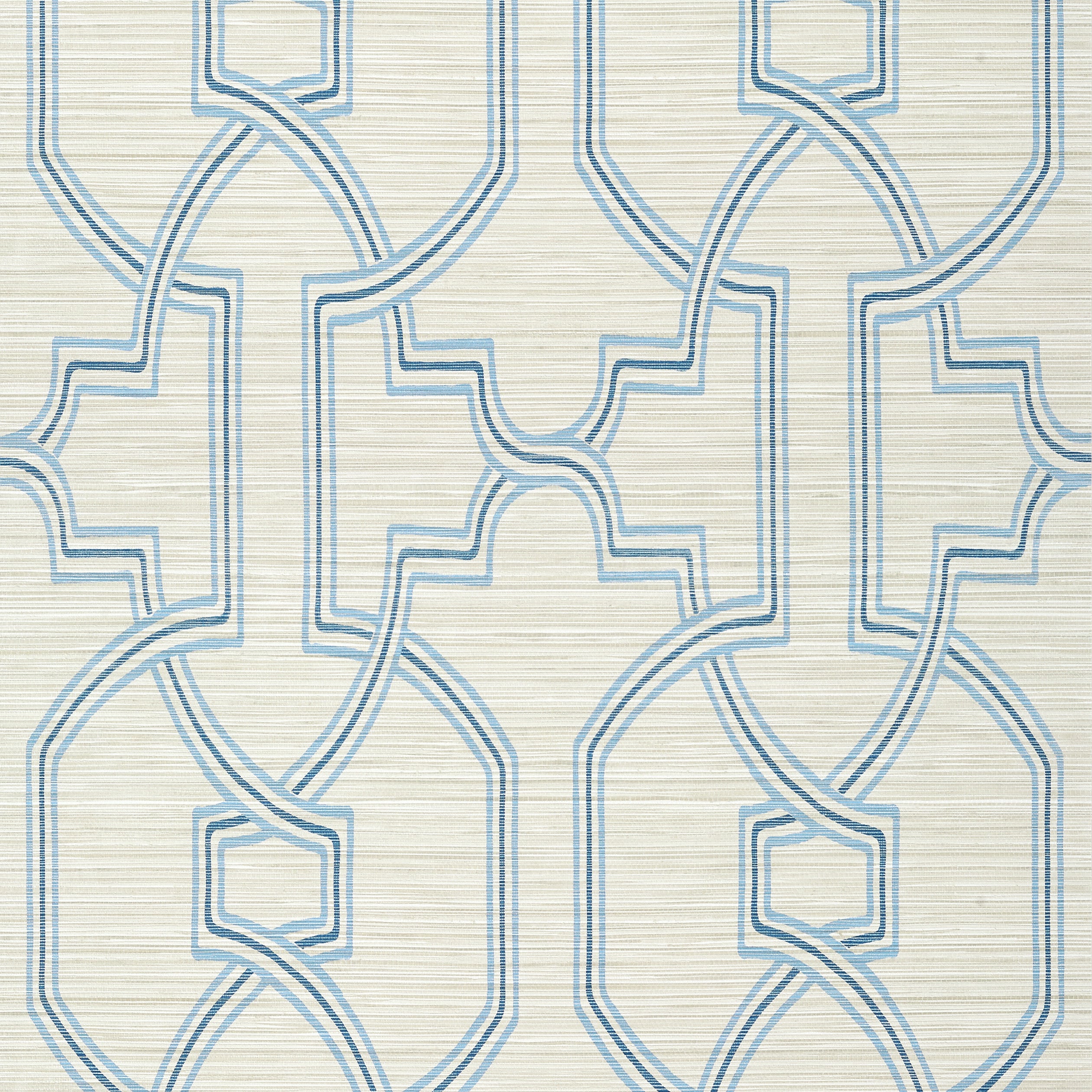 Thibaut Promenade Behang TWW277 - Cream and Blue